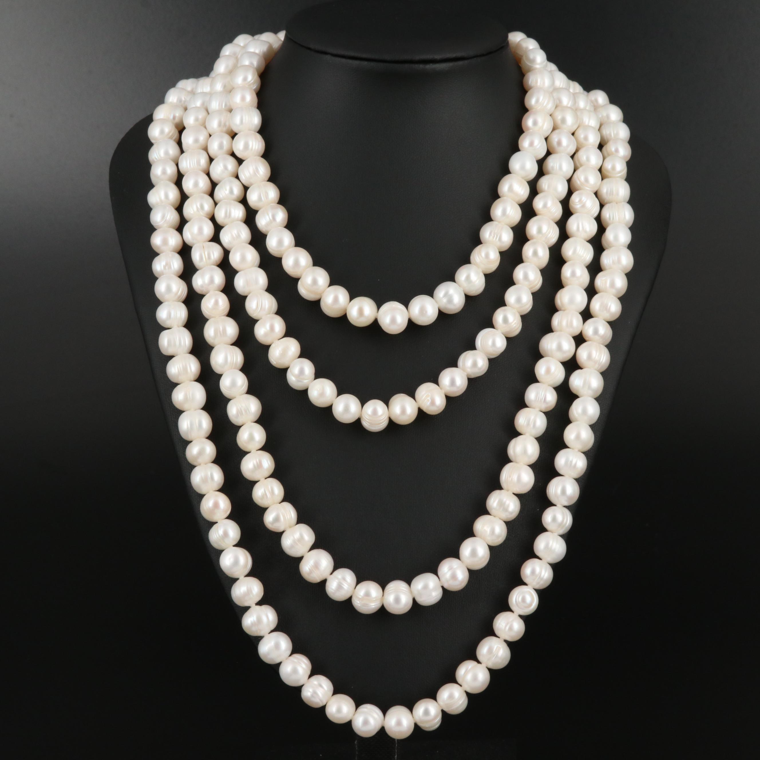 Opera Length Pearl Endless Necklace