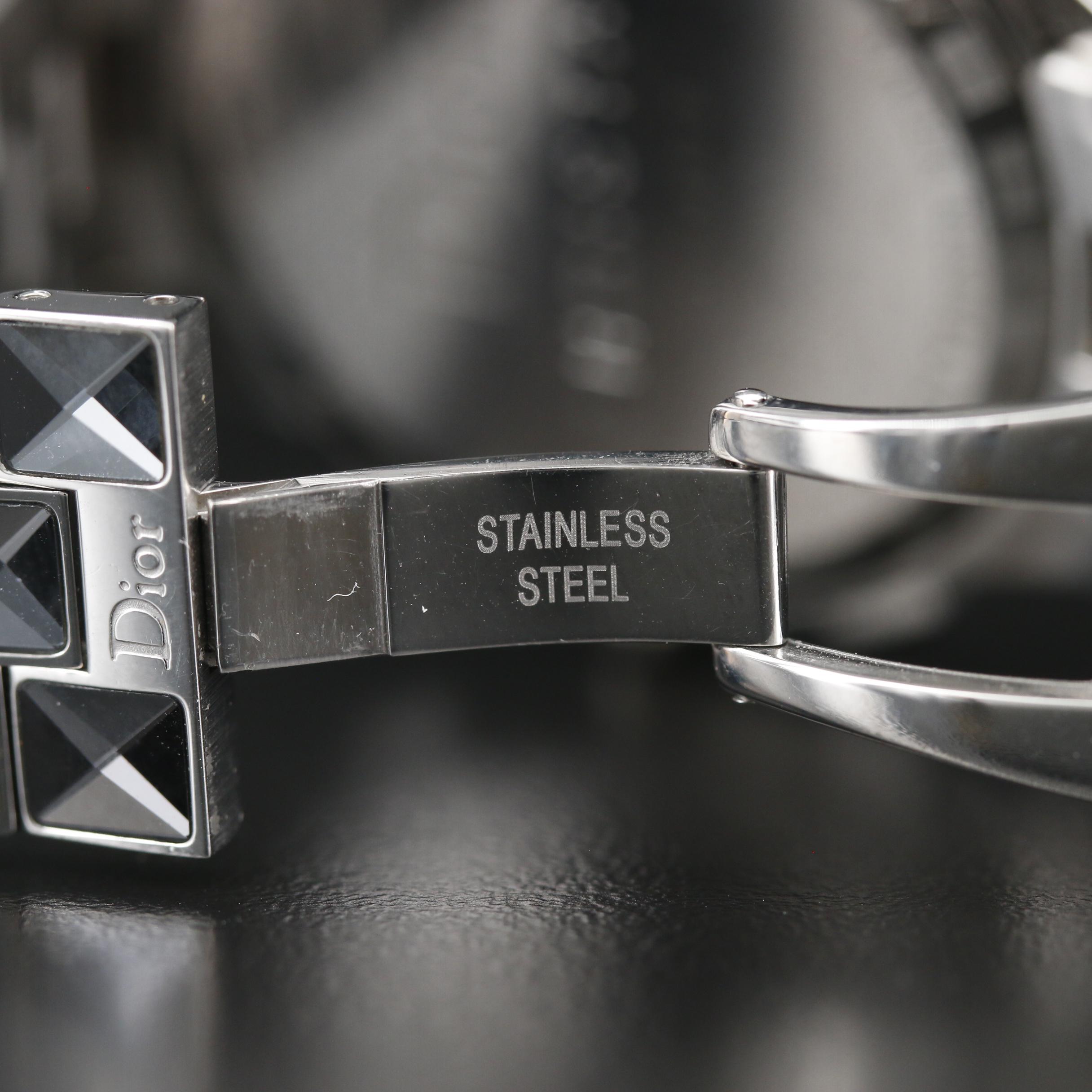 Christian Dior Christal Chronograph Diamond and Stainless Steel Watch