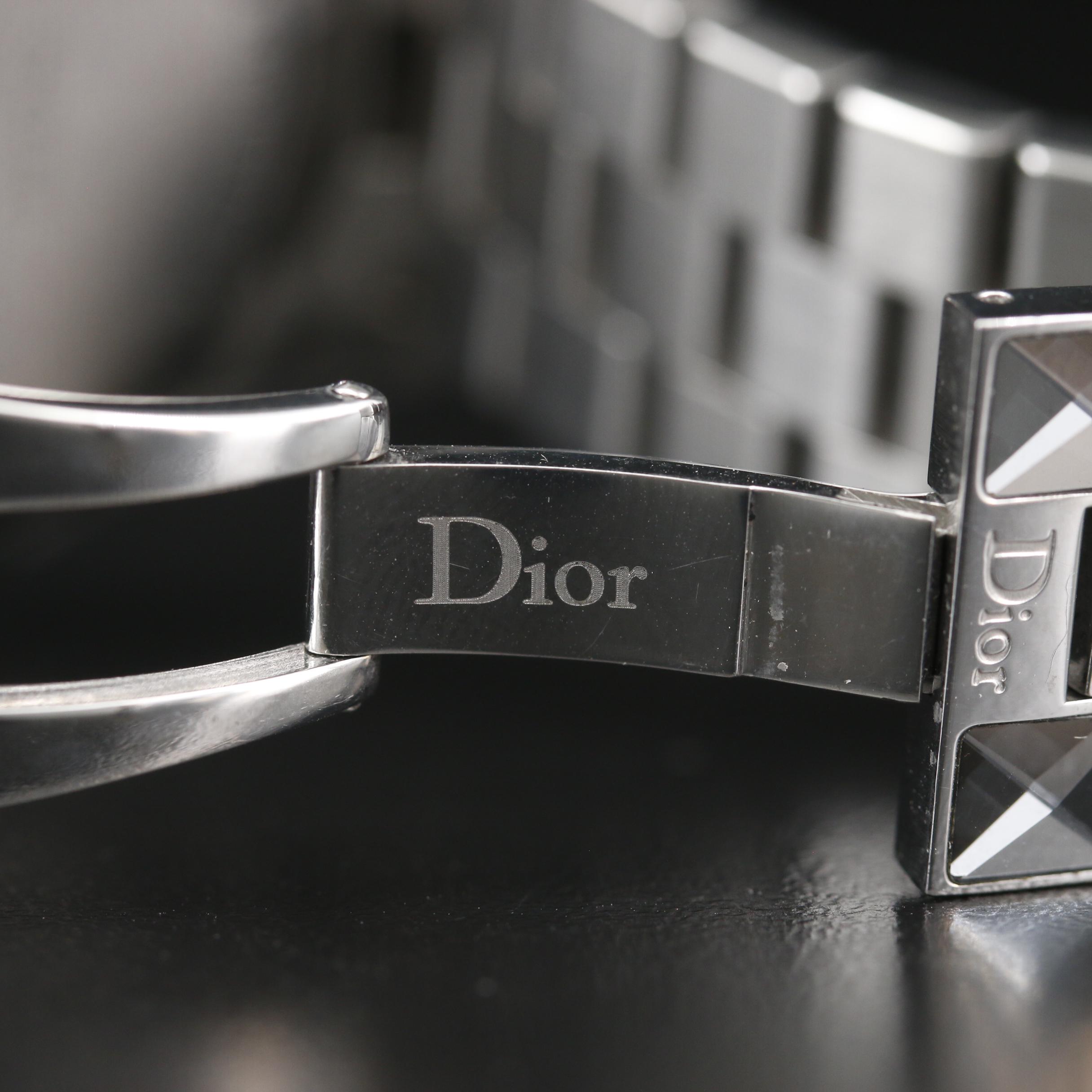Christian Dior Christal Chronograph Diamond and Stainless Steel Watch