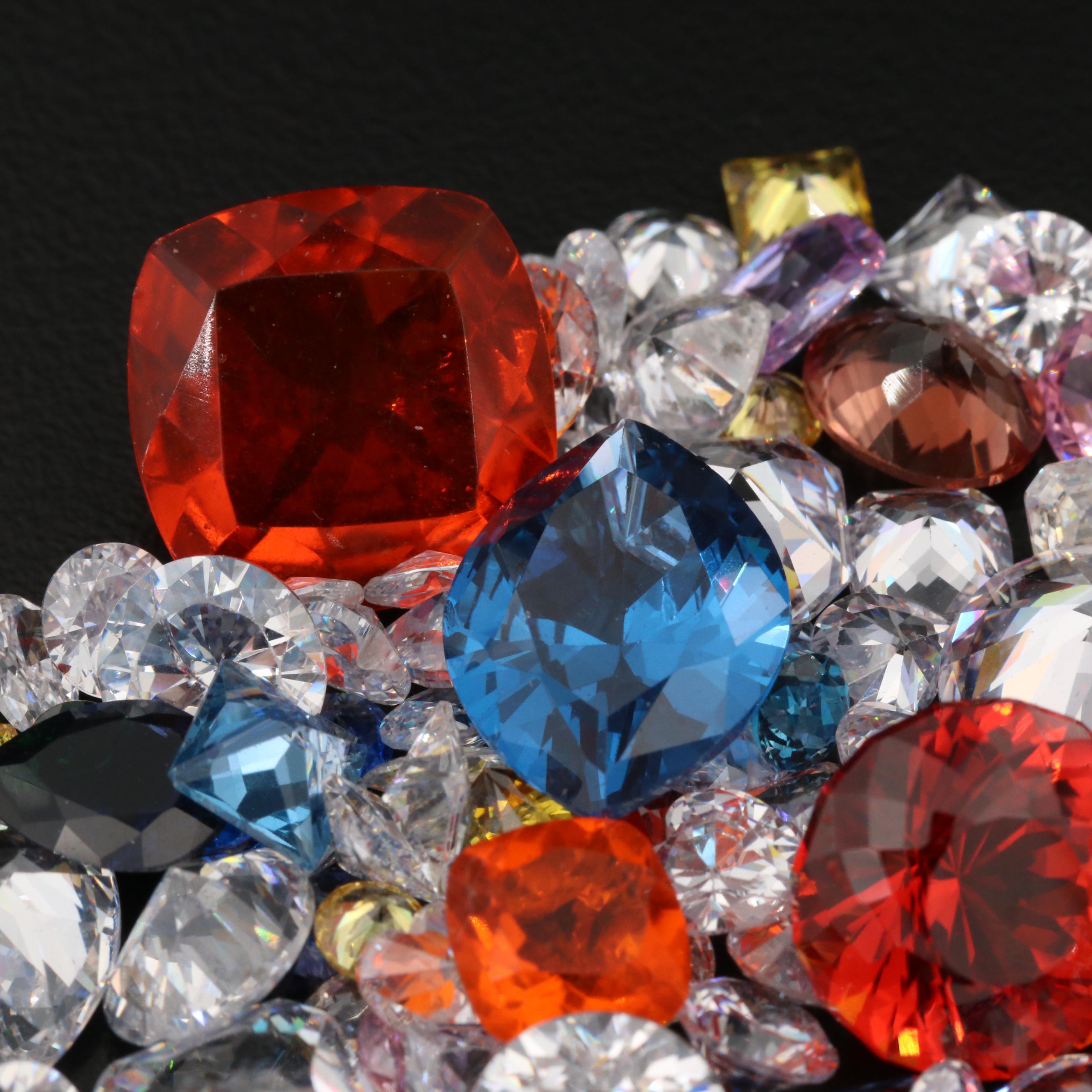 Loose Laboratory Grown Spinel and Cubic Zirconia Assortment