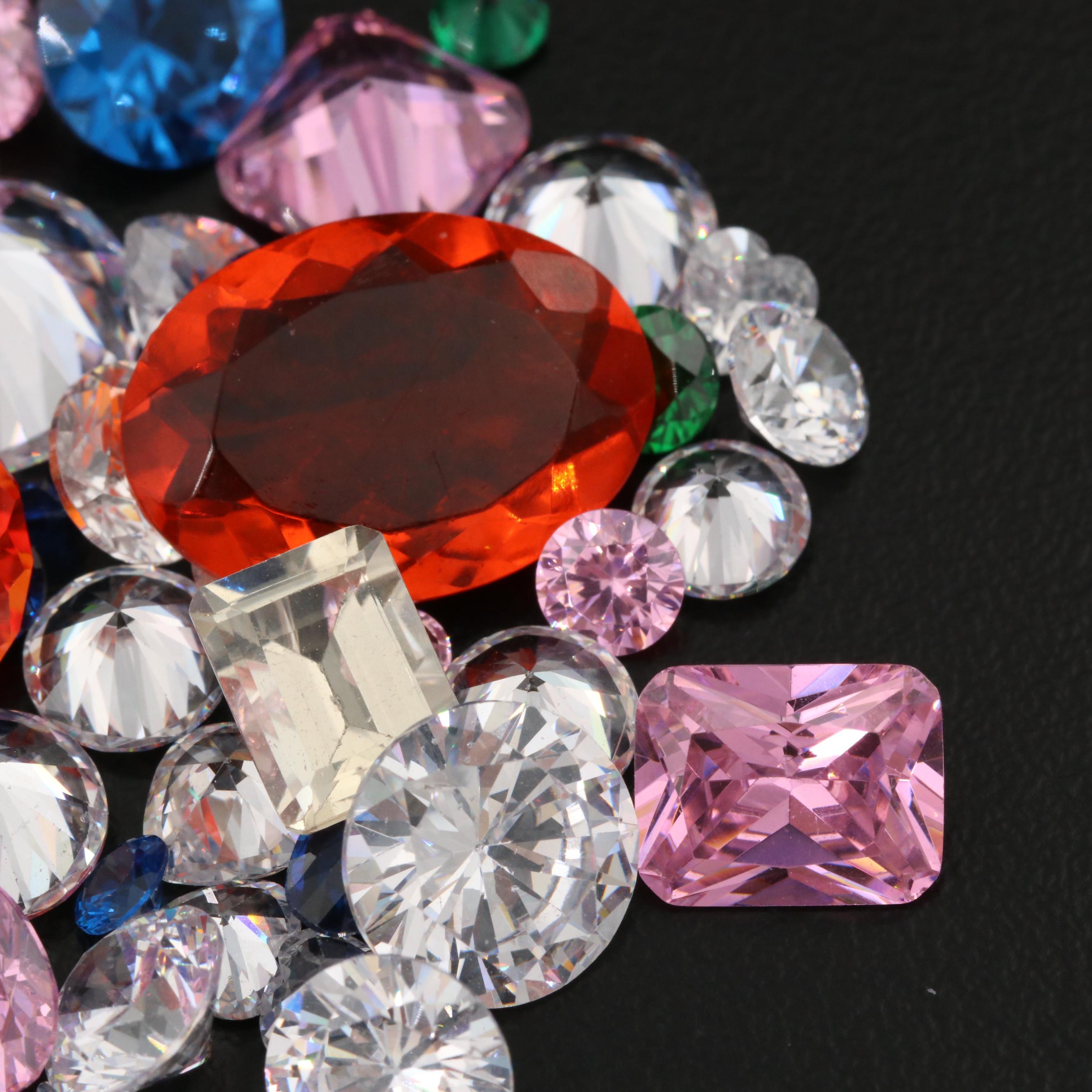 Loose Laboratory Grown Spinel and Cubic Zirconia Assortment