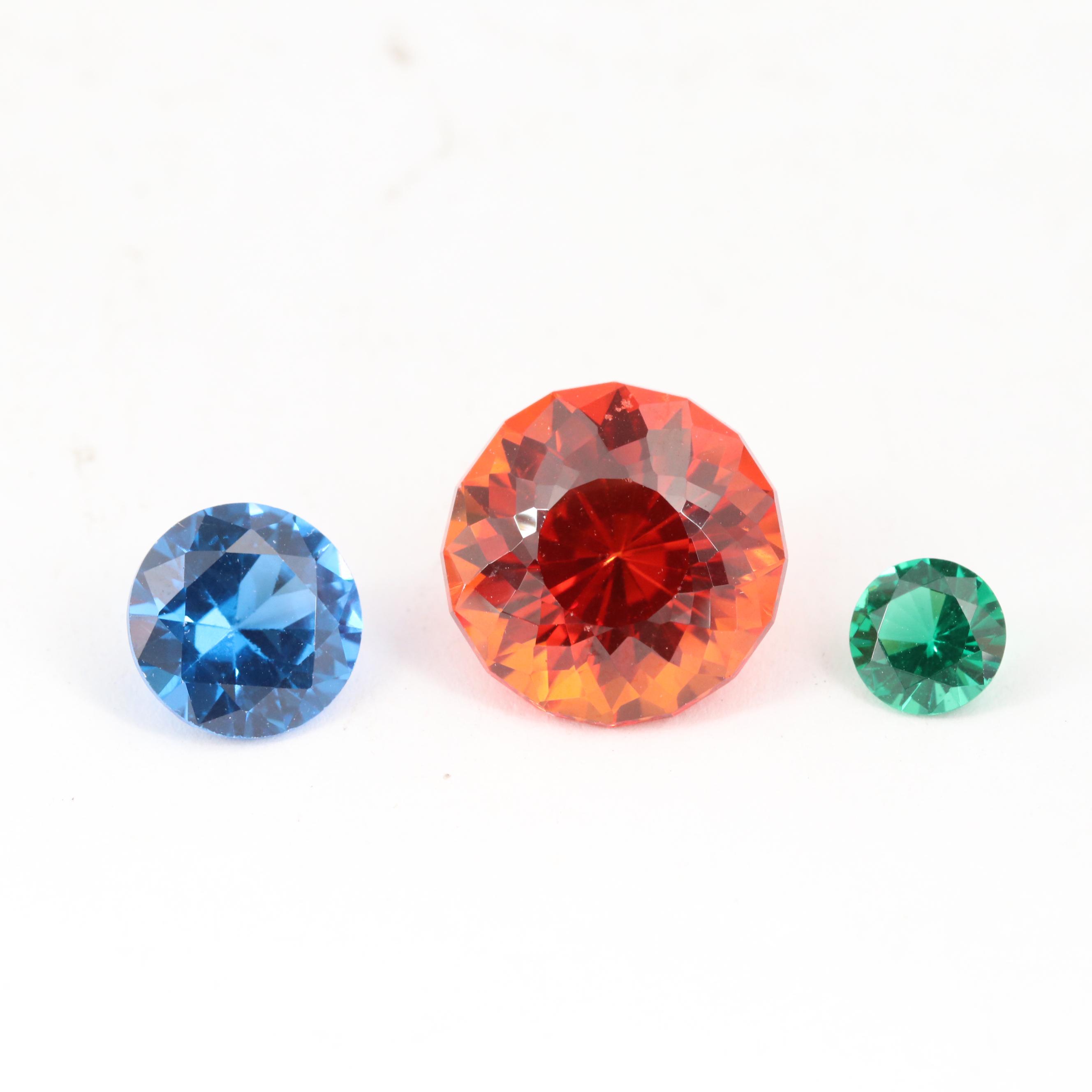 Loose Laboratory Grown Spinel and Cubic Zirconia Assortment