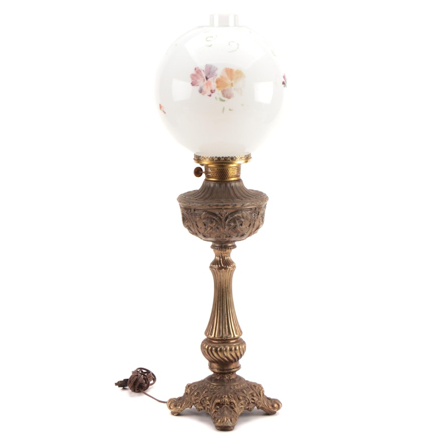 Converted Rochester Lamp Company Oil Lamp, Late 19th Century