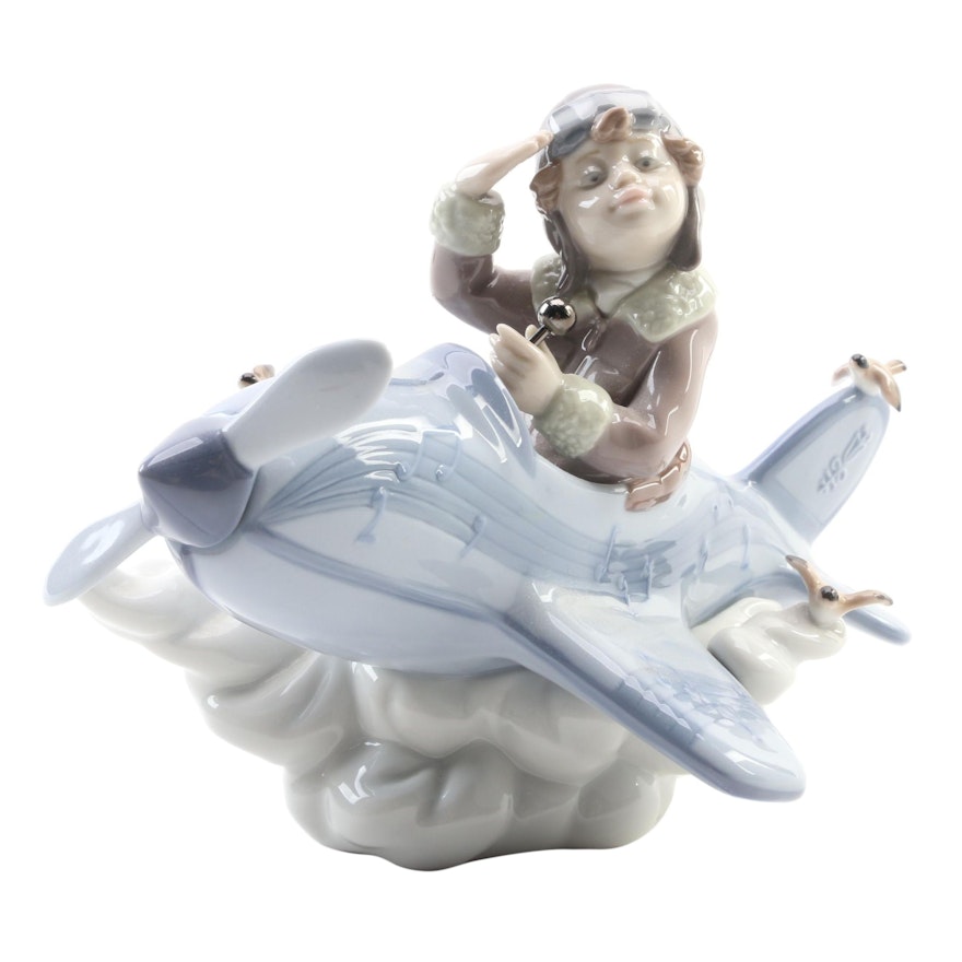 Lladró "Over the Clouds" Porcelain Figurine Designed by Joan Coderch