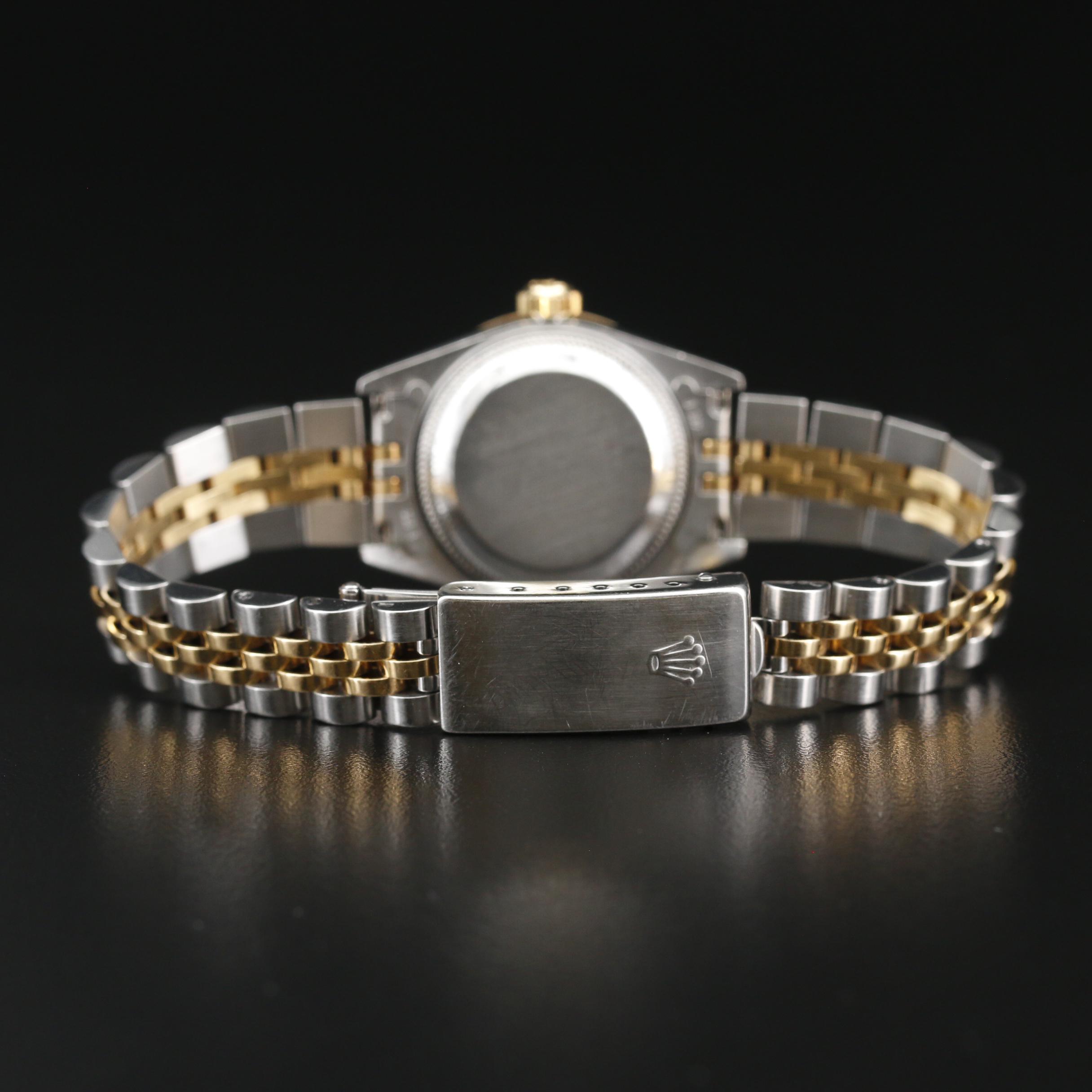 1993 Rolex Datejust Stainless Steel and 18K Diamond Bezel and Dial Watch