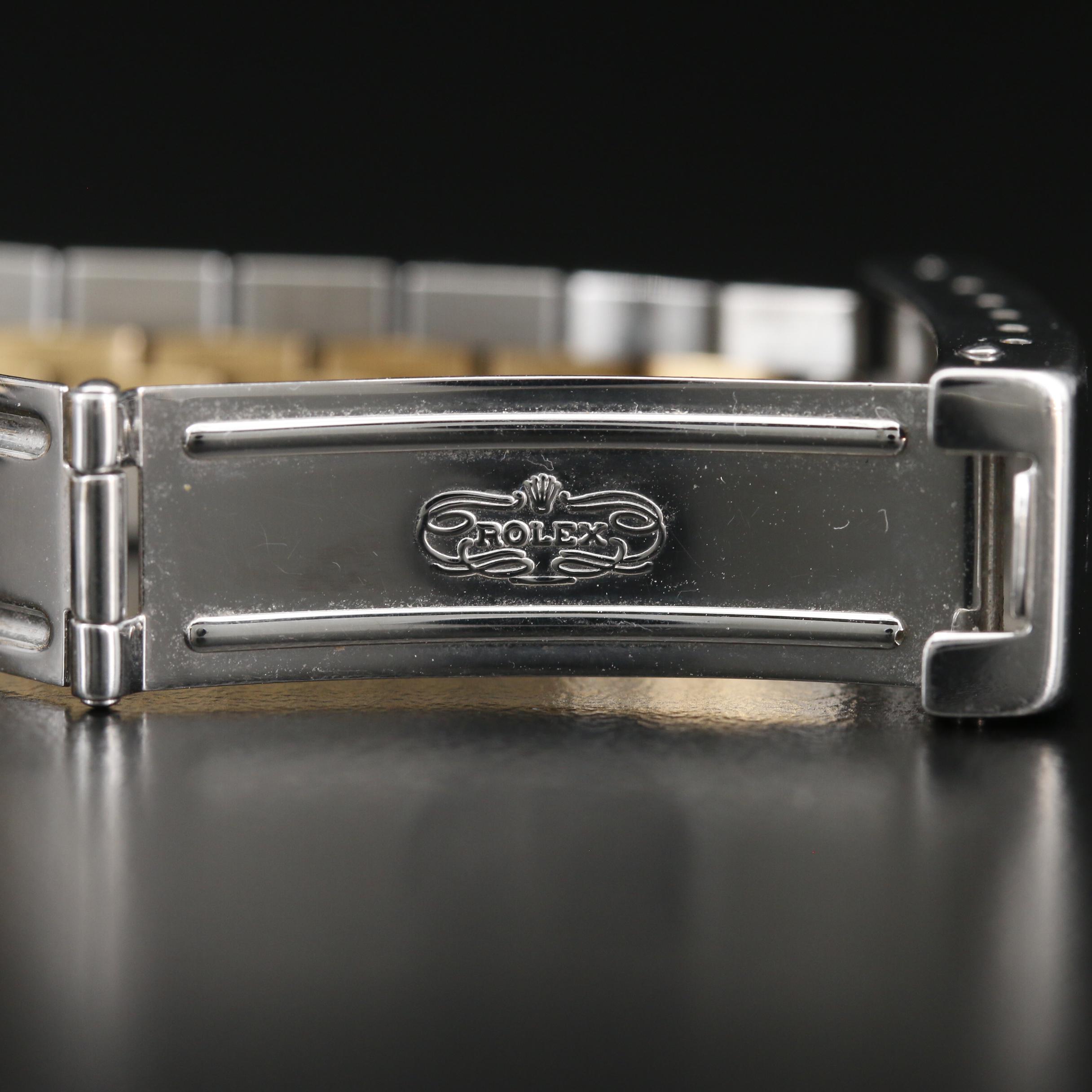 1993 Rolex Datejust Stainless Steel and 18K Diamond Bezel and Dial Watch