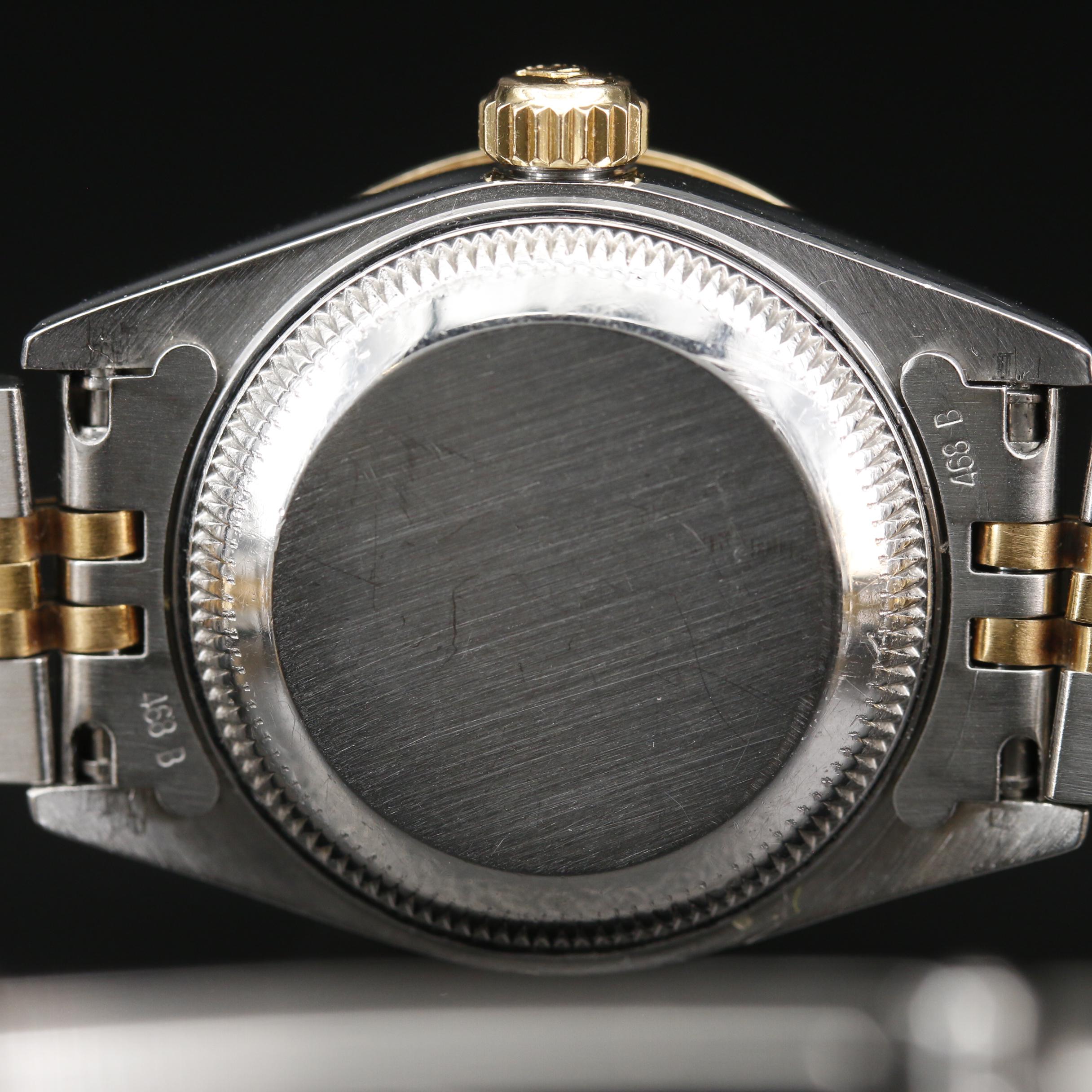 1993 Rolex Datejust Stainless Steel and 18K Diamond Bezel and Dial Watch