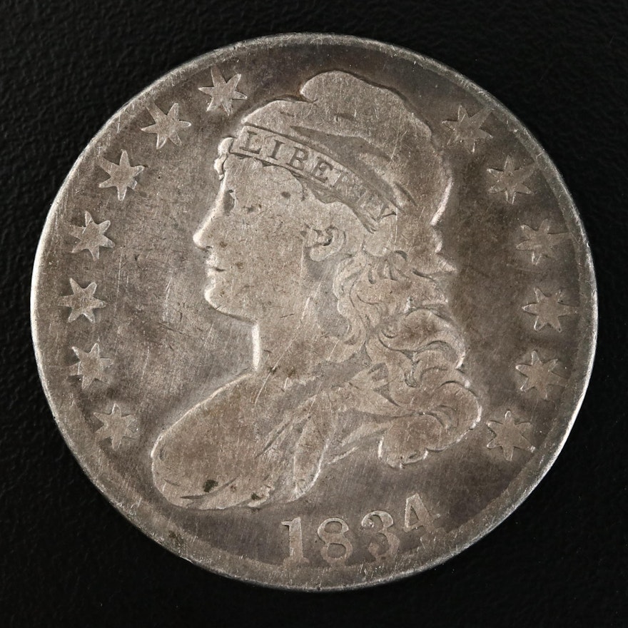 1834 Capped Bust Silver Half Dollar