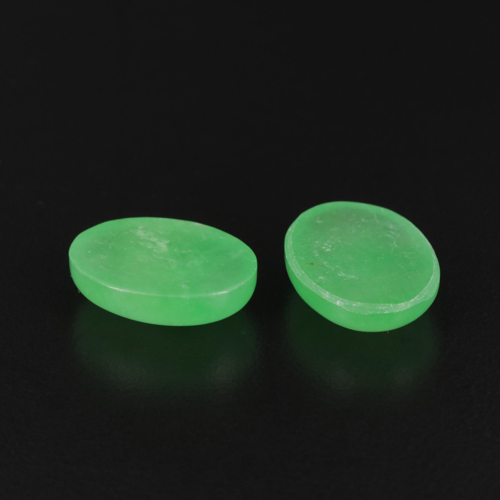 Loose 36.26 CTW Jadeite Cabochons