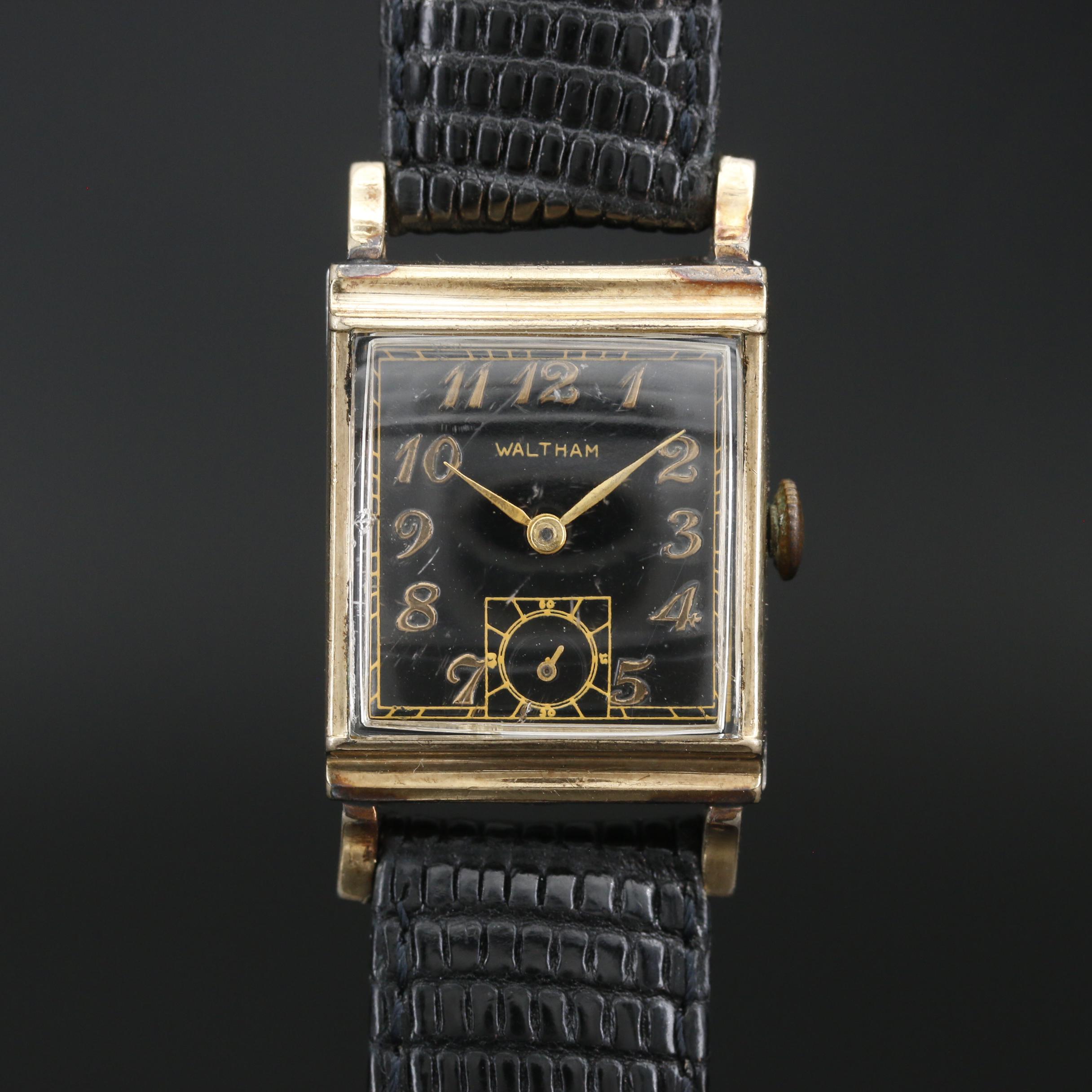 Waltham Gold Plate Stem Wind Watch, Vintage
