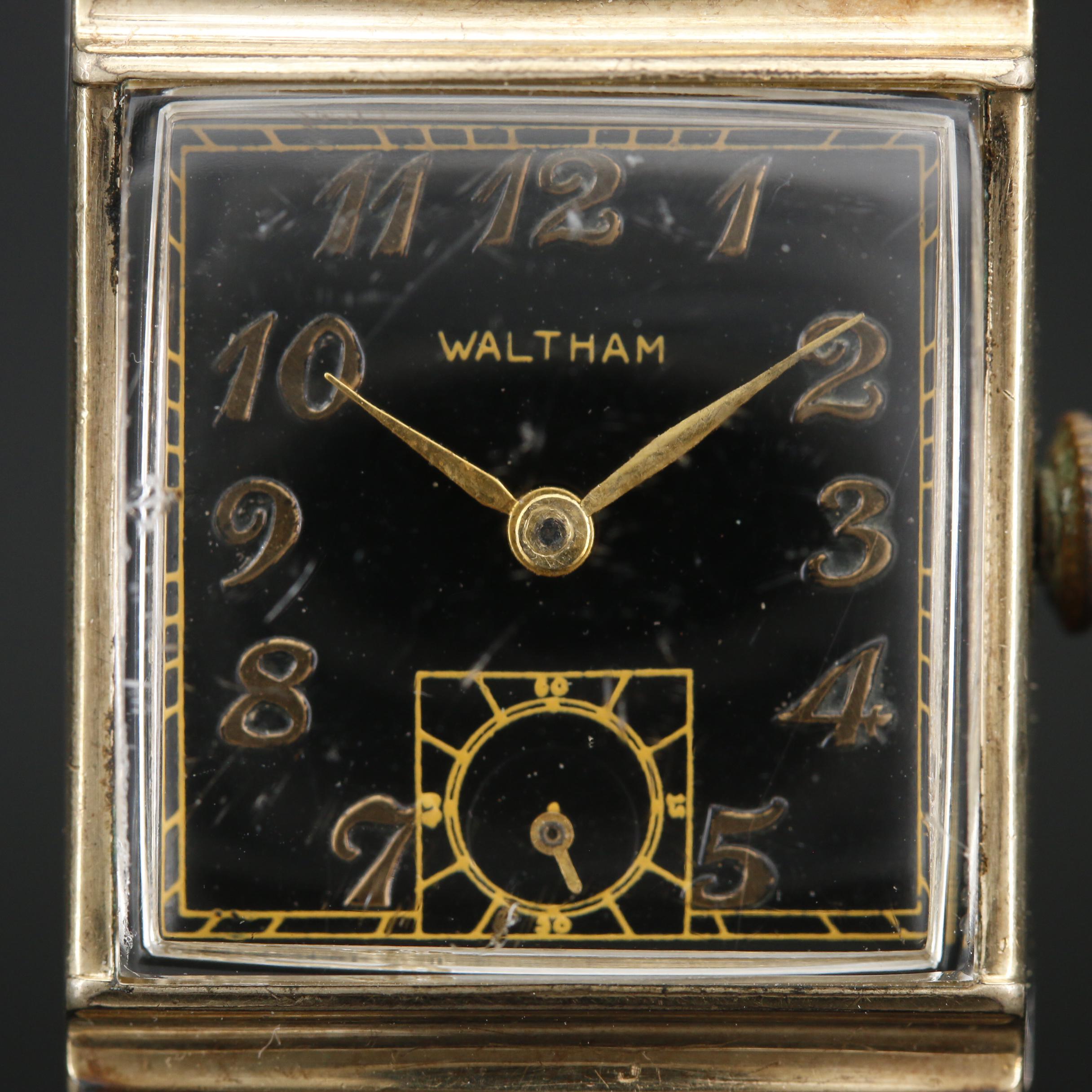 Waltham Gold Plate Stem Wind Watch, Vintage