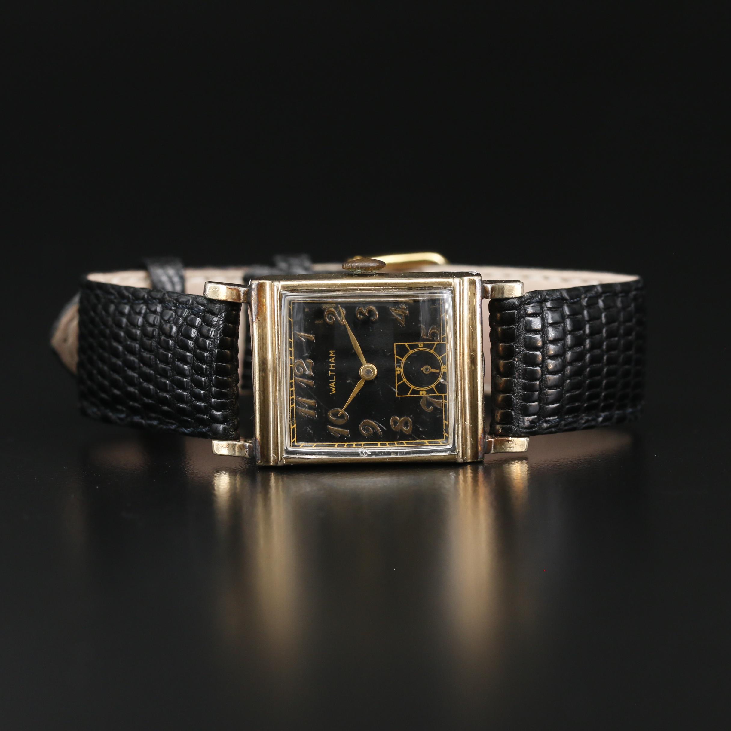 Waltham Gold Plate Stem Wind Watch, Vintage