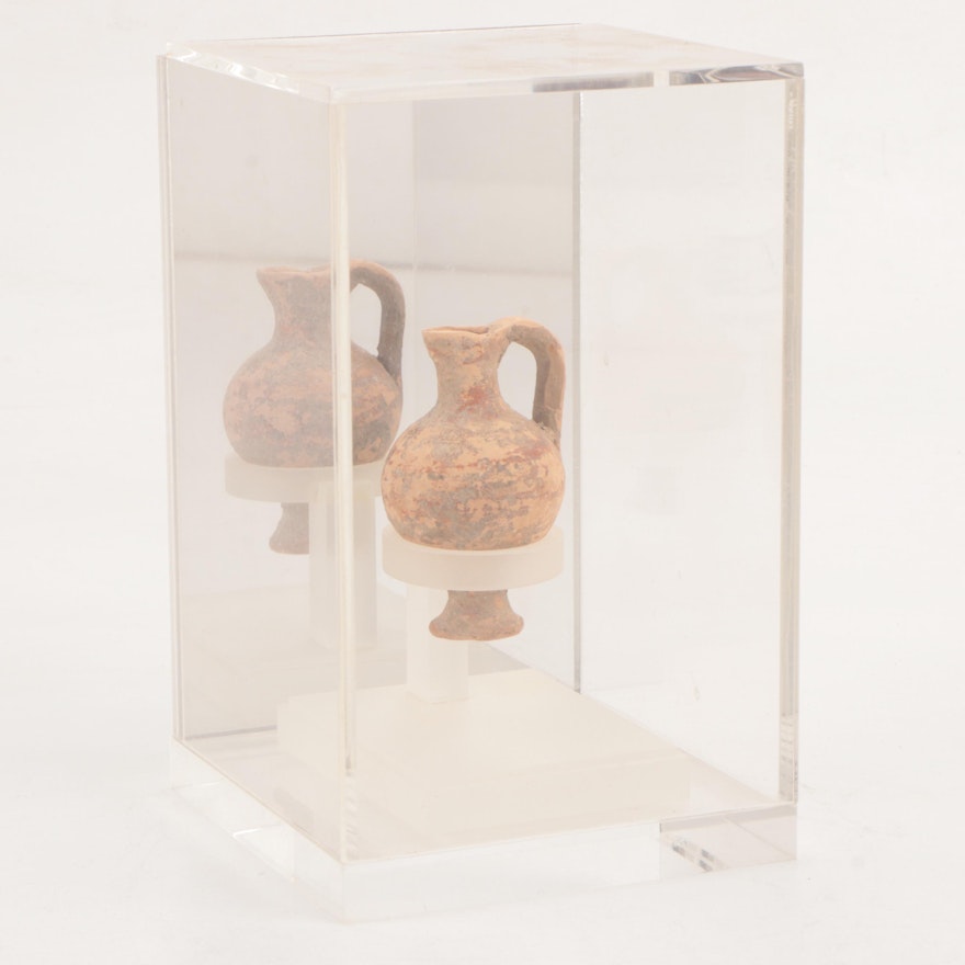 Ancient Pottery Juglet with Display Stand and Case