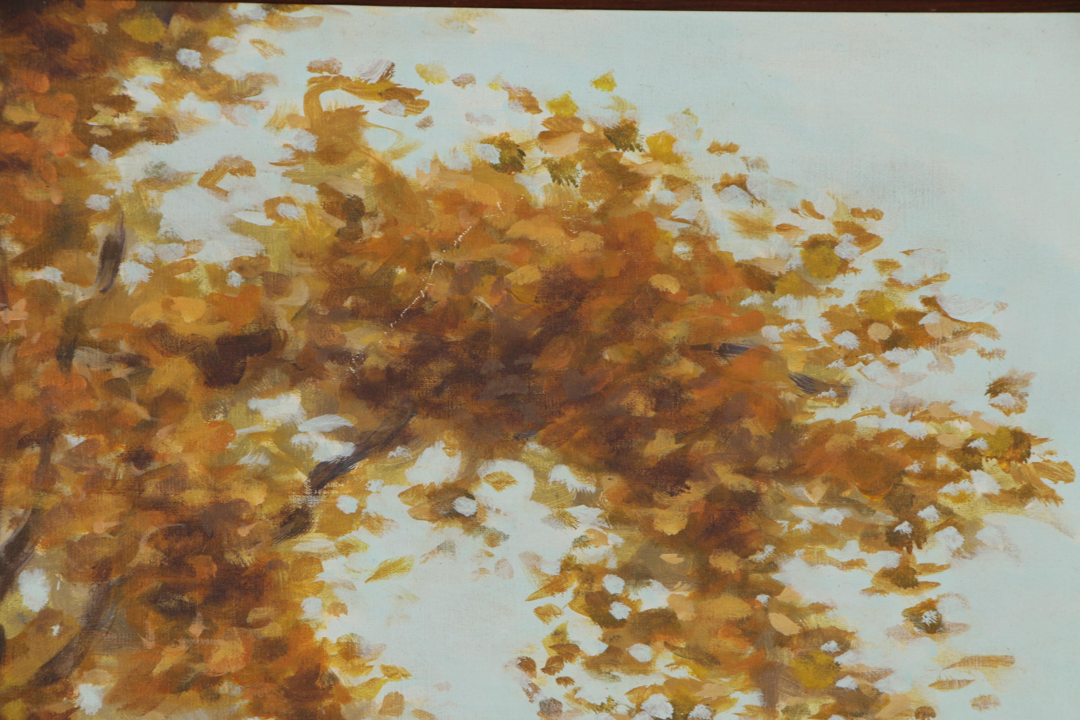 Impressionistic Landscape Oil Painting, Late 20th Century