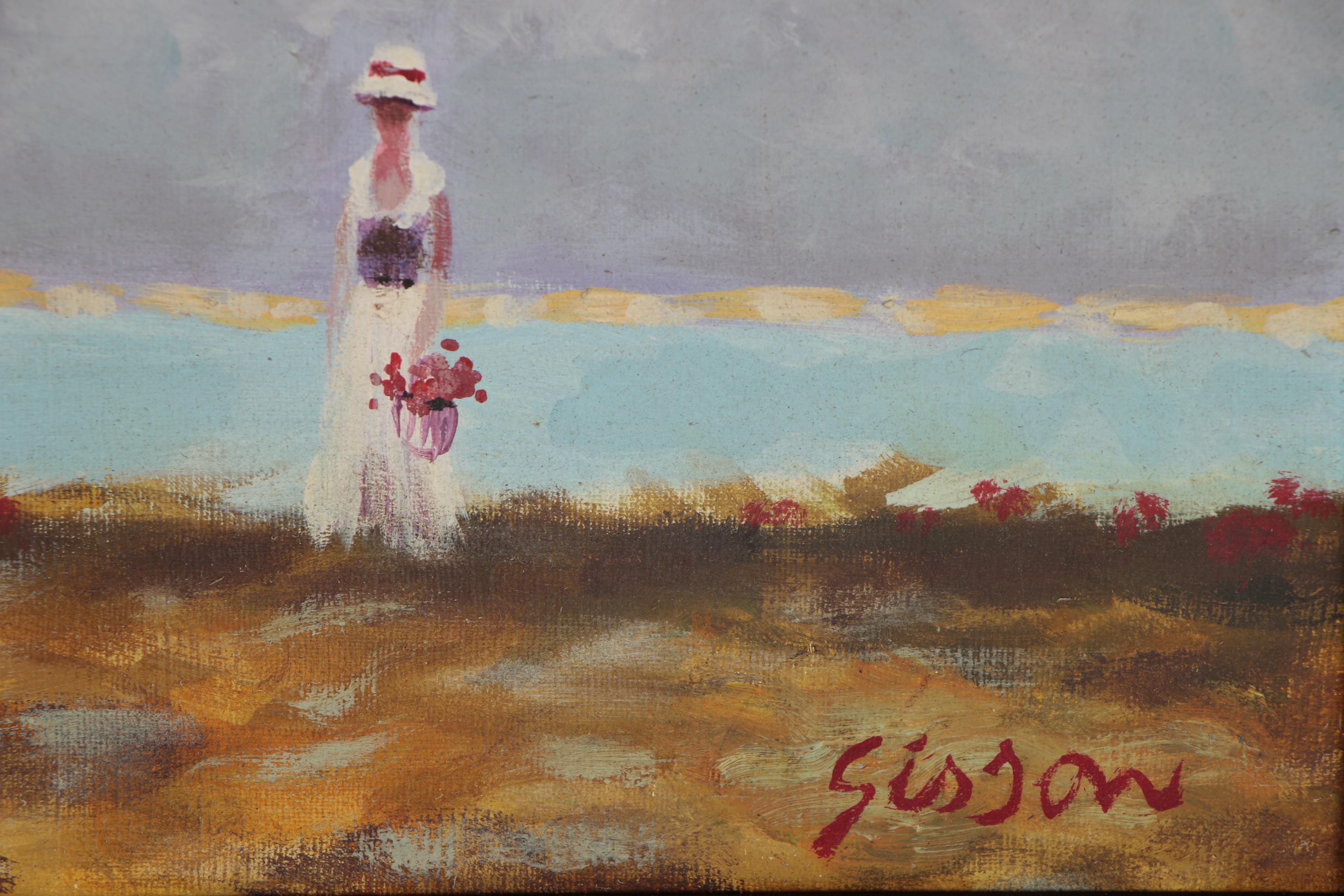 Impressionistic Landscape Oil Painting, Late 20th Century