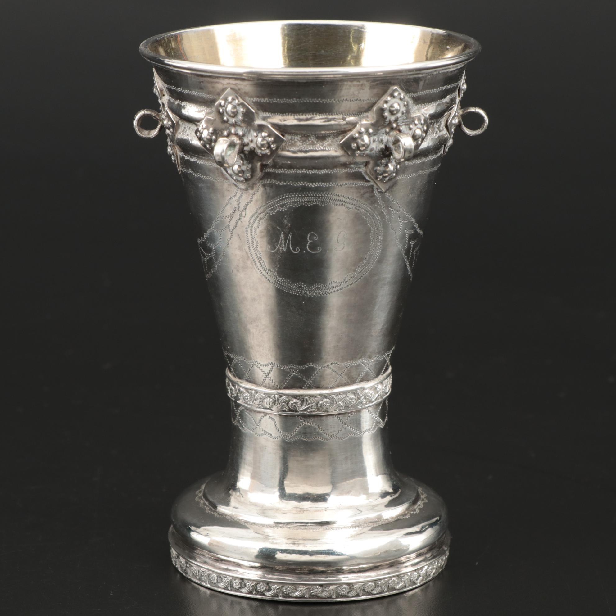Norwegian 830 Silver Sølje Wedding Cup, 1834