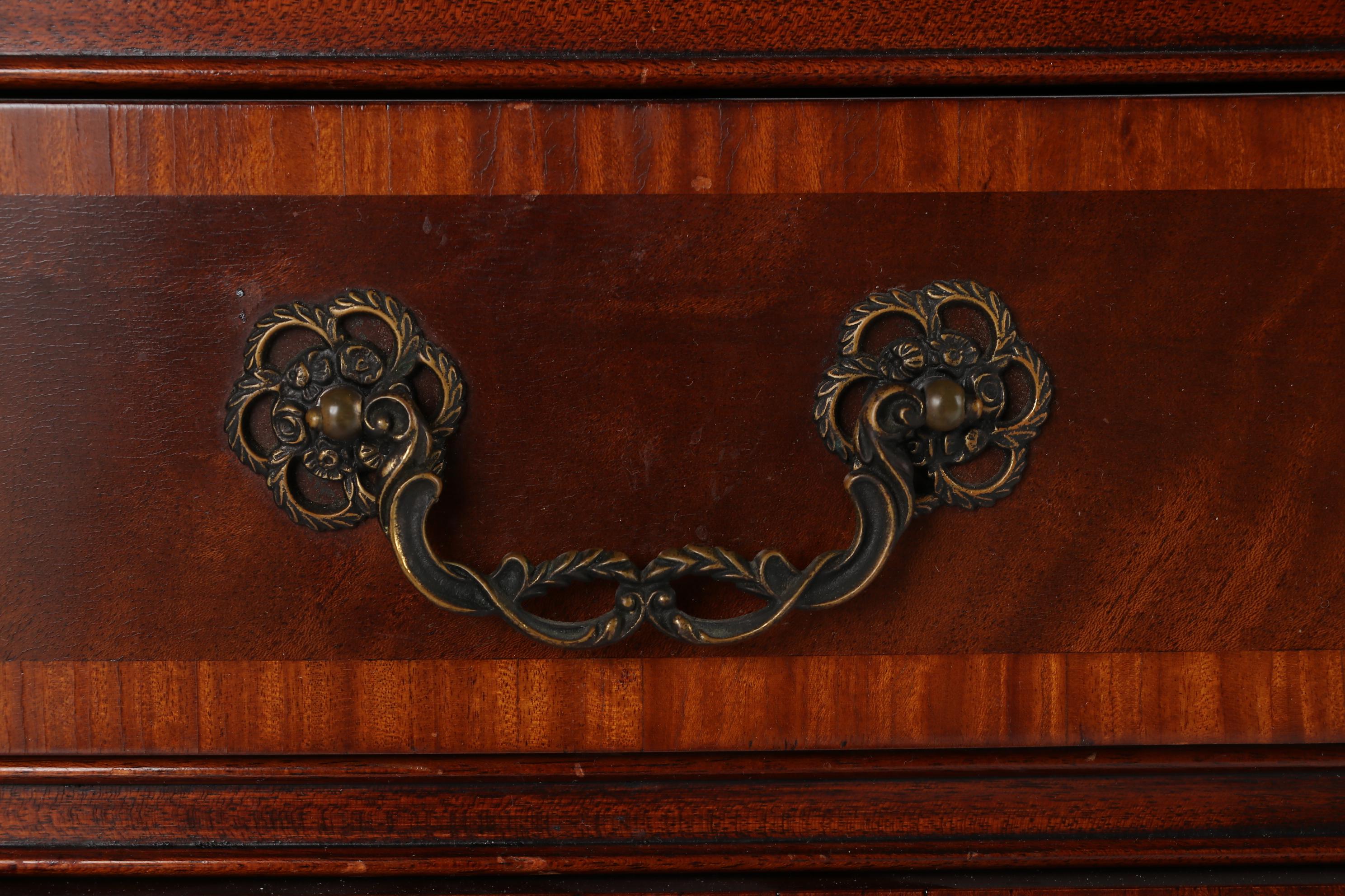 Fancher Furniture Mahogany Bowfront Buffet Server, Early 20th Century