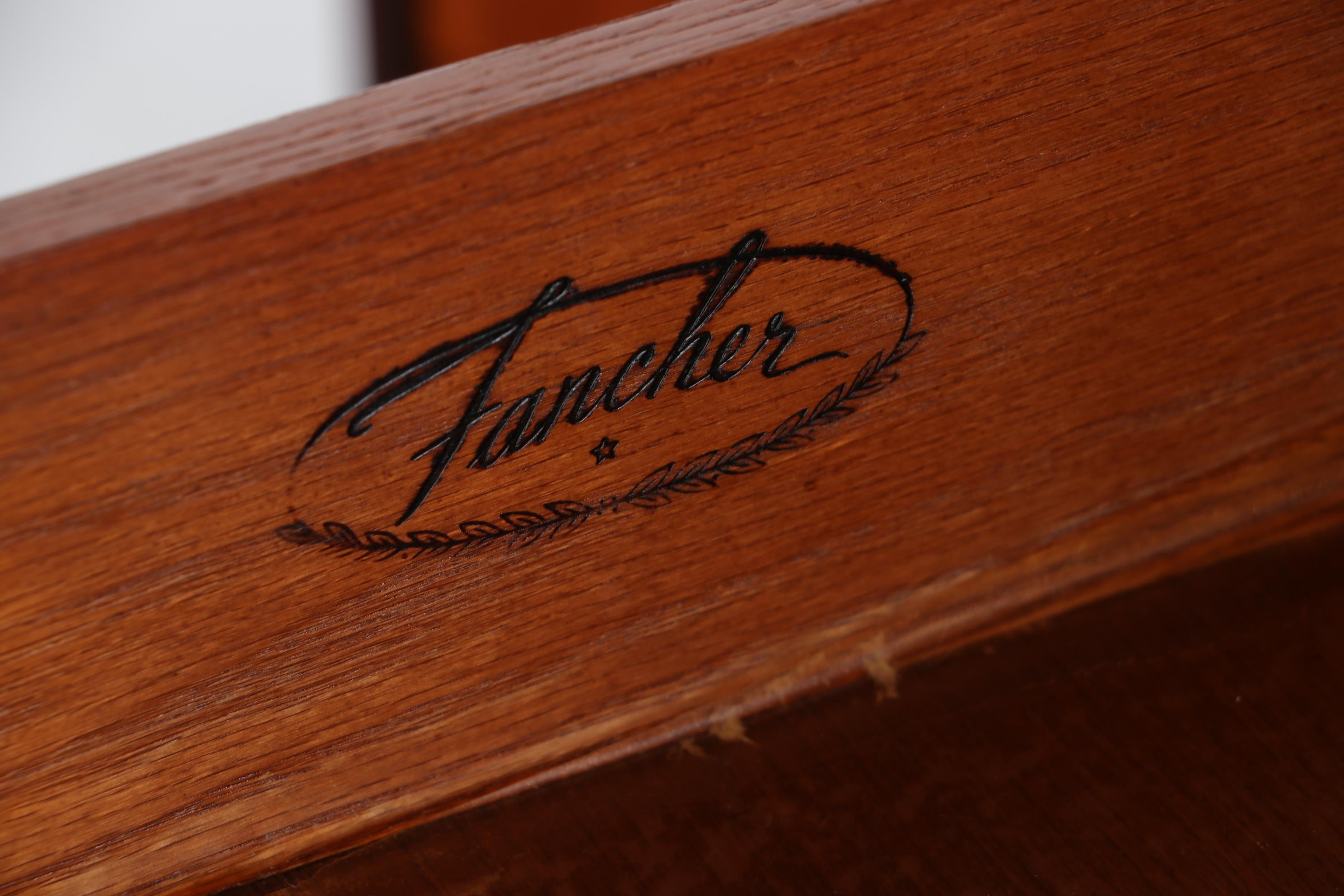 Fancher Furniture Mahogany Bowfront Buffet Server, Early 20th Century