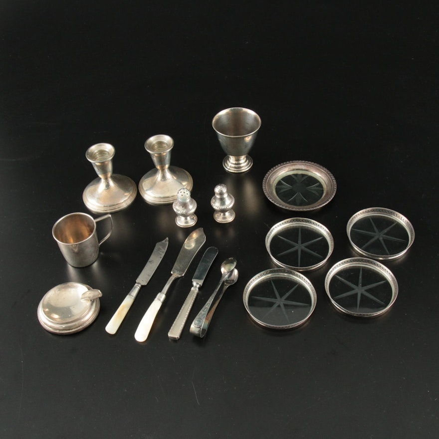 Webster, Empire, and Other Sterling Silver Table Accessories, 20th Century