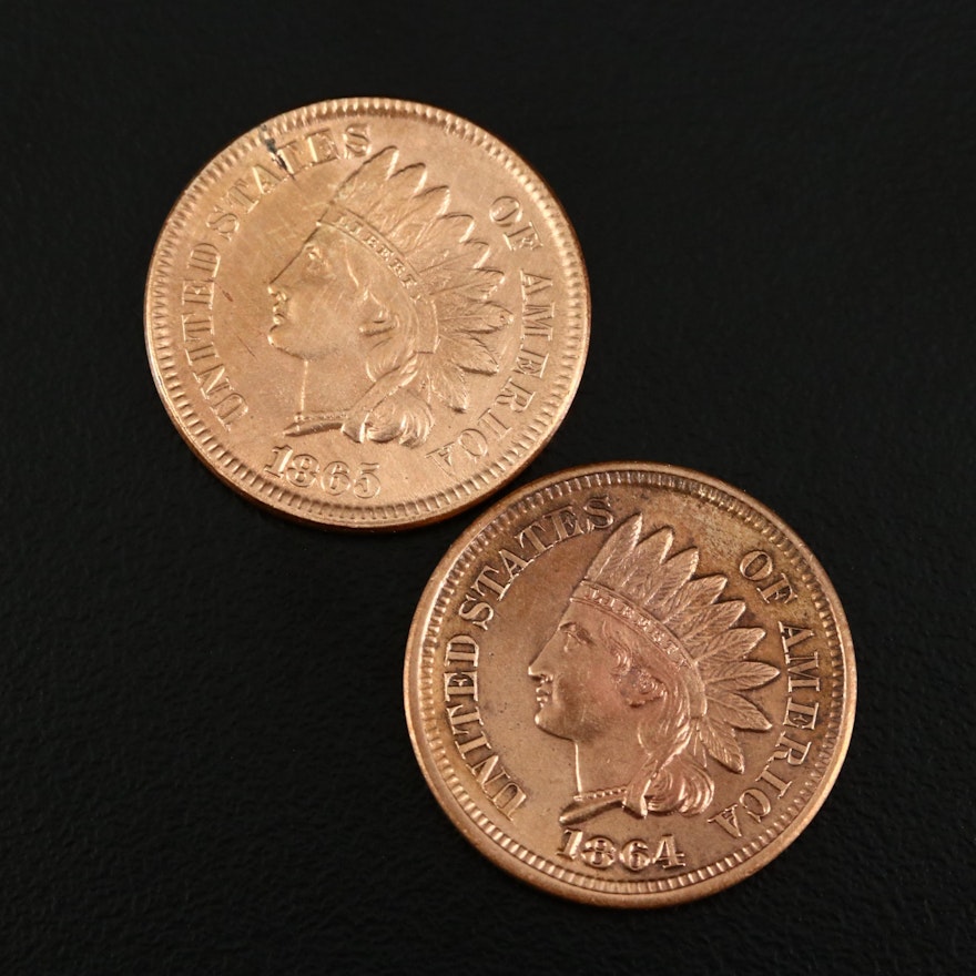 1864 and 1865 High Grade Indian Head Cents