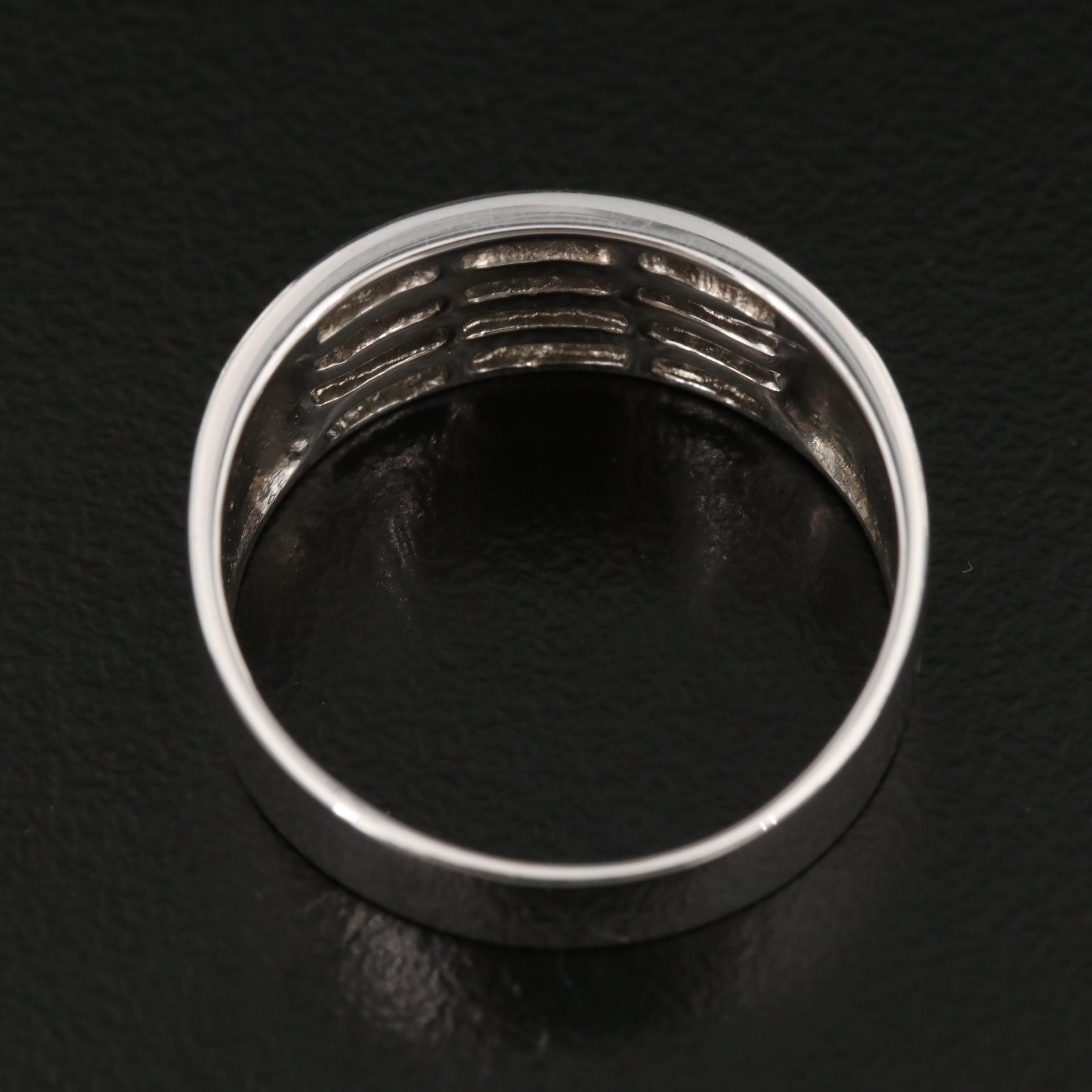 14K Diamond Tapered Baguette Channel Band