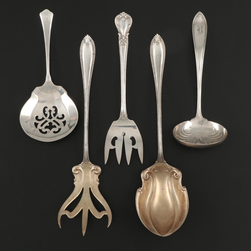 Towle "Cordova" Salad Serving Set with Other Sterling Silver Serving Utensils