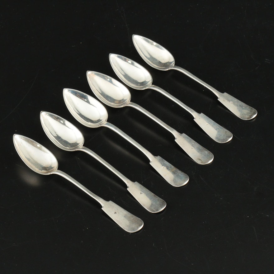 Neuchâtel Swiss Sterling Silver Spoons, Early to Mid 19th Century