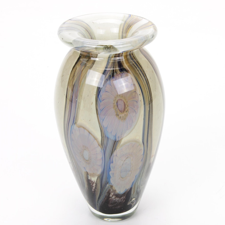 Robert Eickholt Handblown "Seascape" Art Glass Vase, 2008