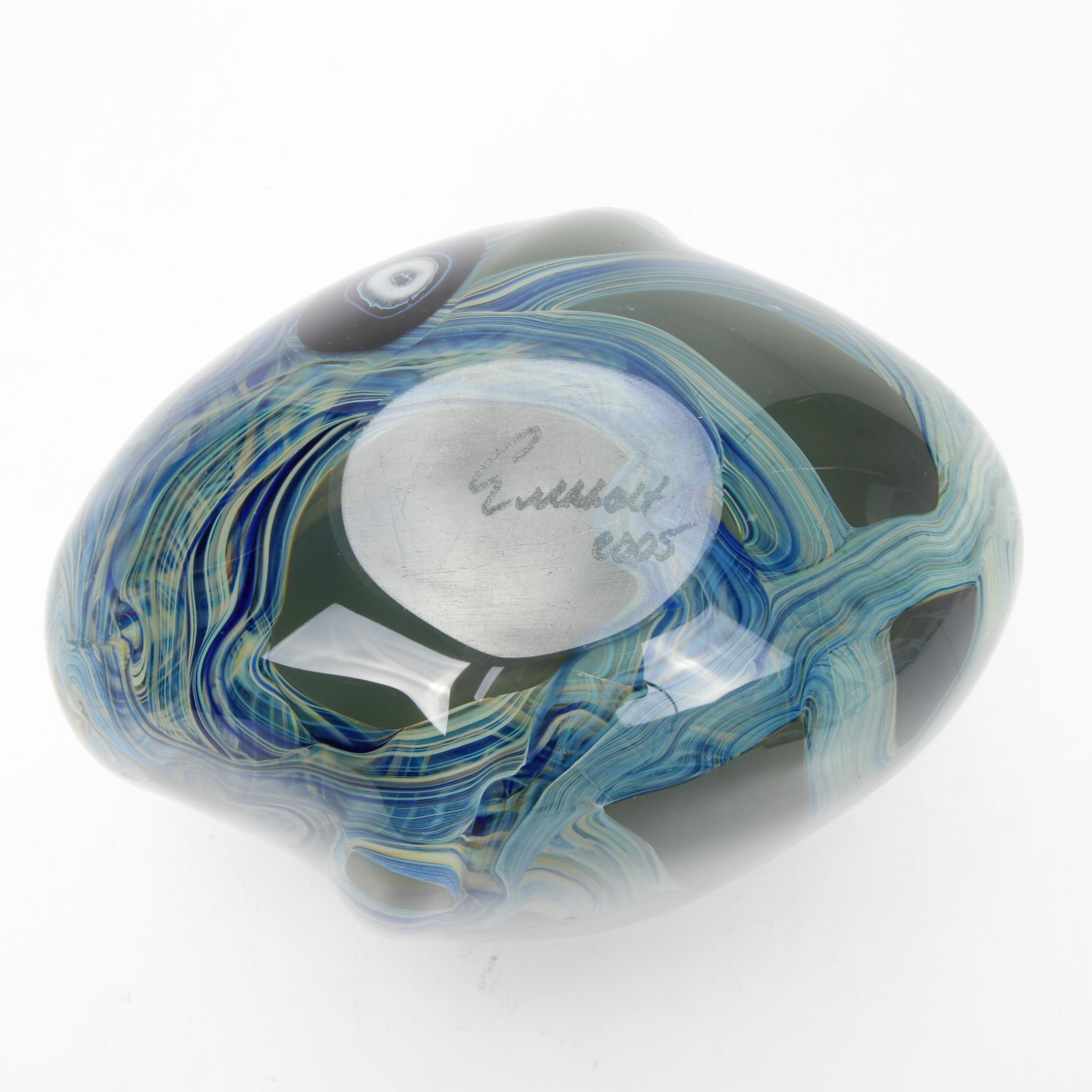 Robert Eickholt Handblown Art Glass Vase, 2005