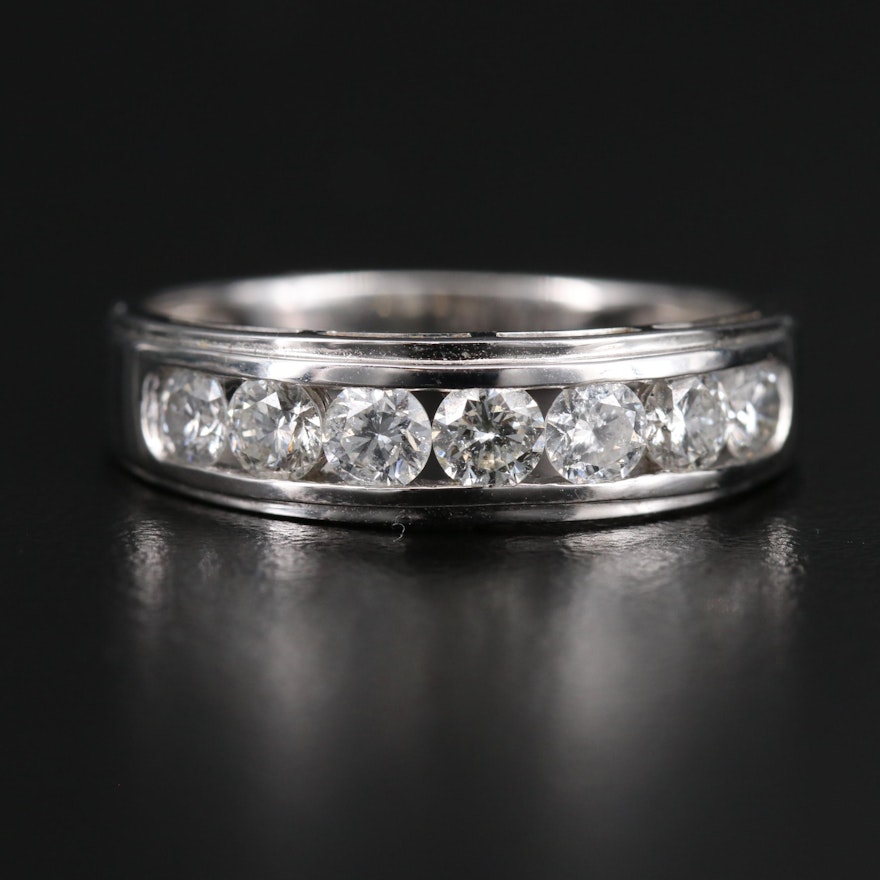 14K 1.08 CTW Diamond Channel Band