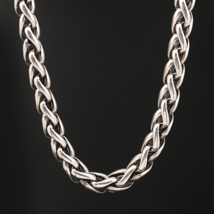 David Yurman Sterling Wheat Chain with 18K Accents