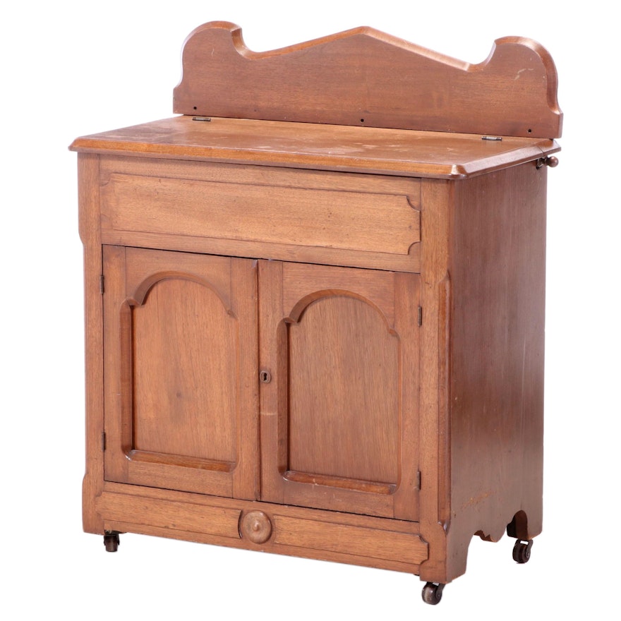 Victorian Walnut Washstand, Late 19th Century