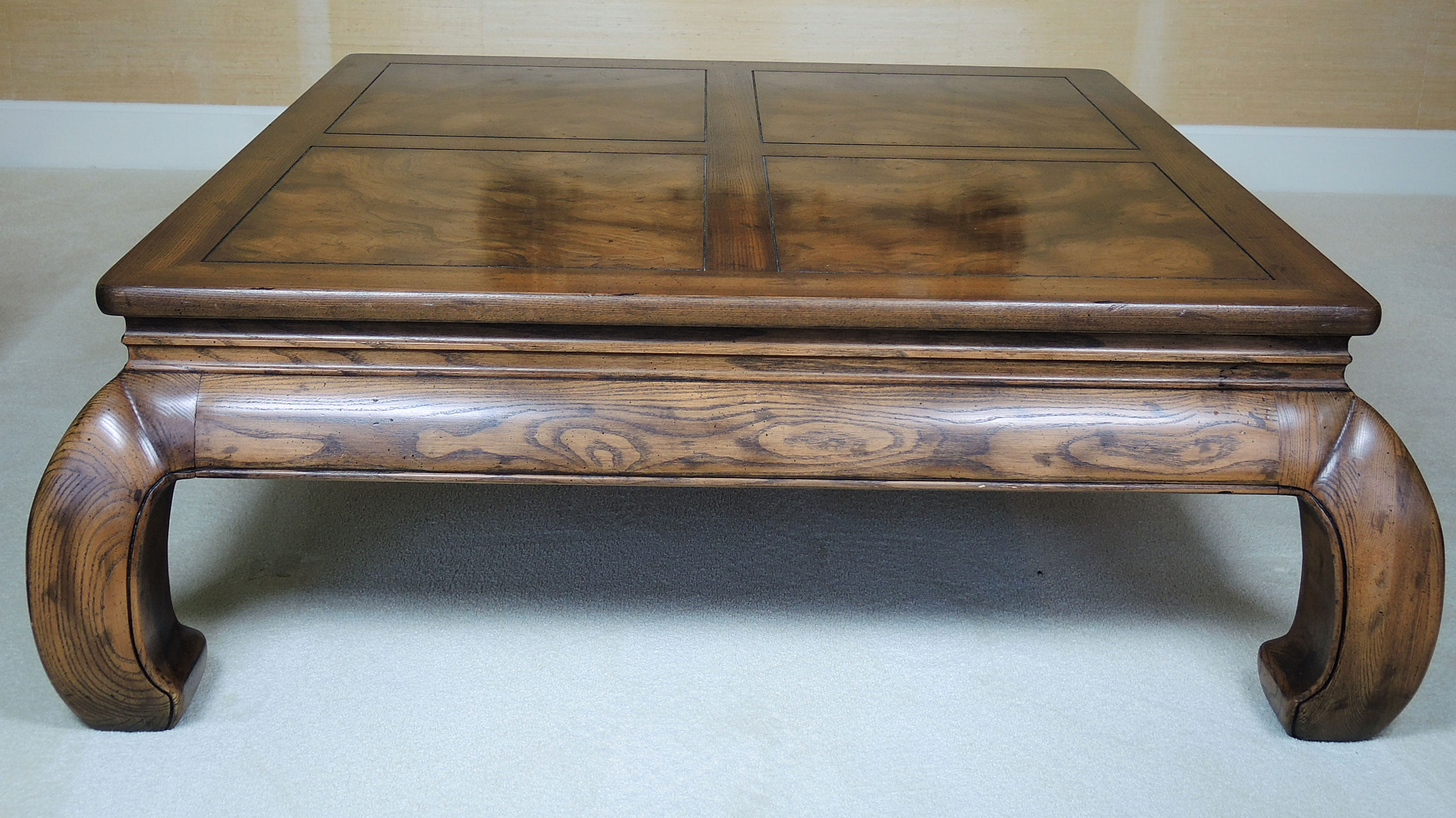 Henredon "Artefacts" Chinese Style Burlwood Coffee Table