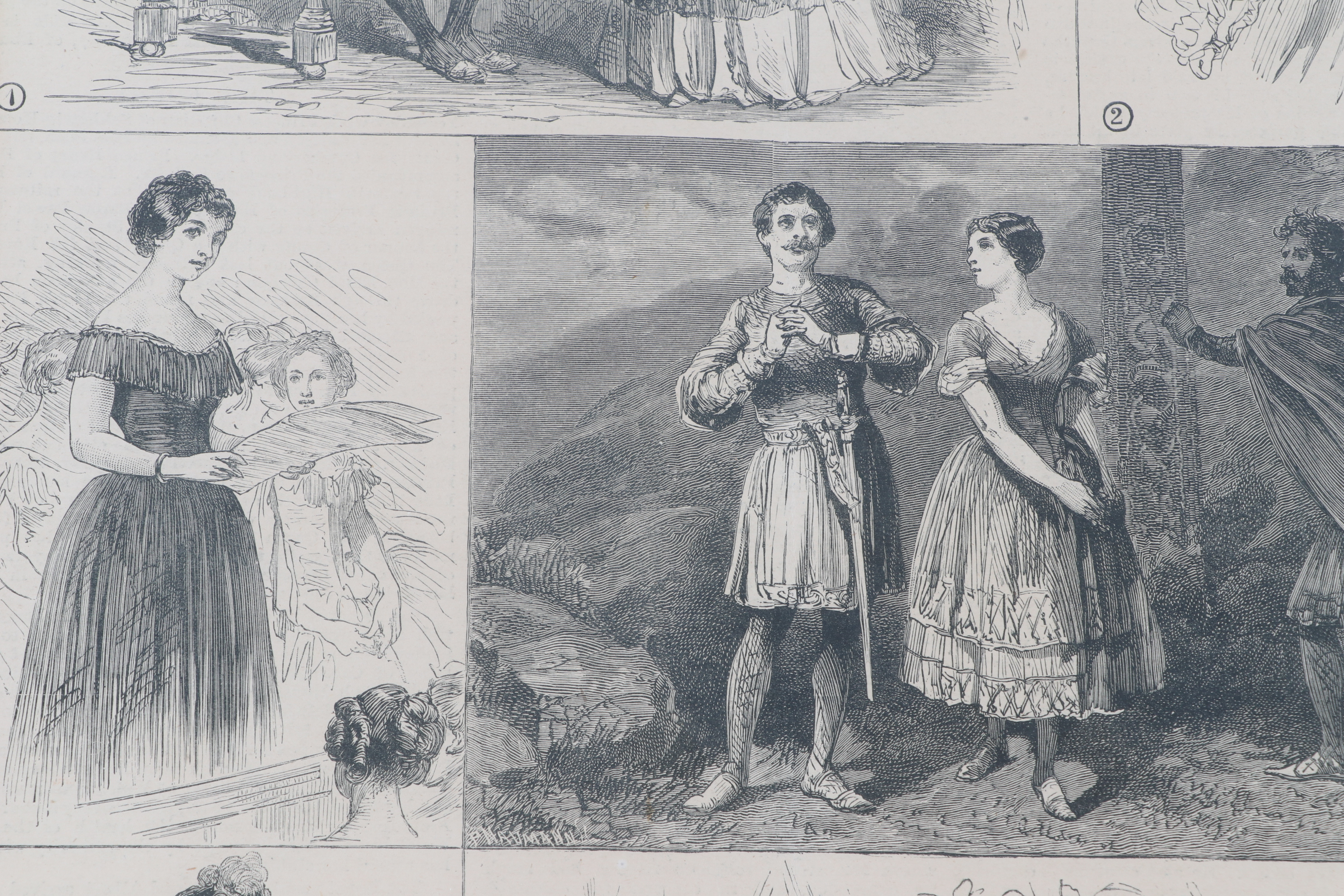 Framed "London News" Articles on Swedish Opera Singer Jenny Lind, 19th Century