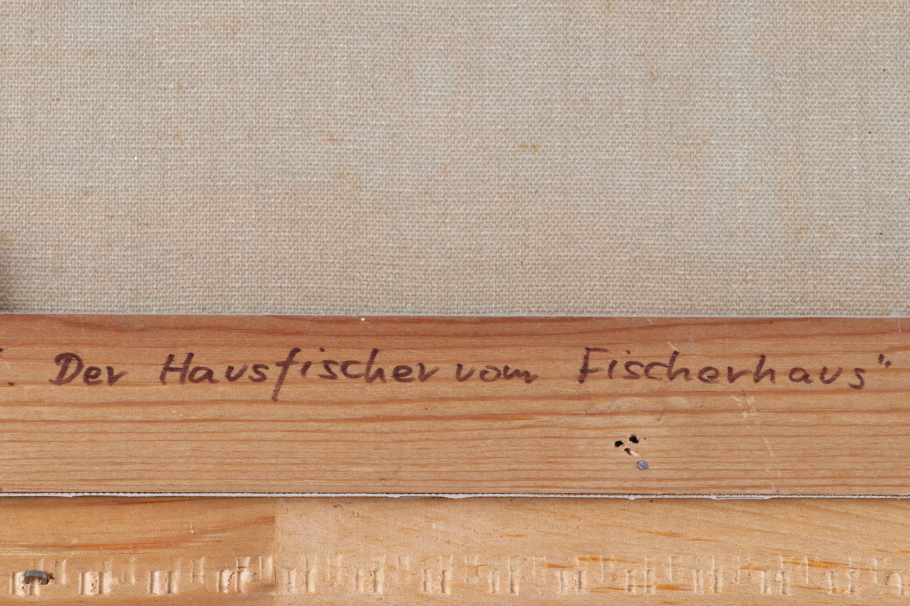 Ria Eing Folk Art Oil Painting "Der Hausfischer vom Fischerhaus"