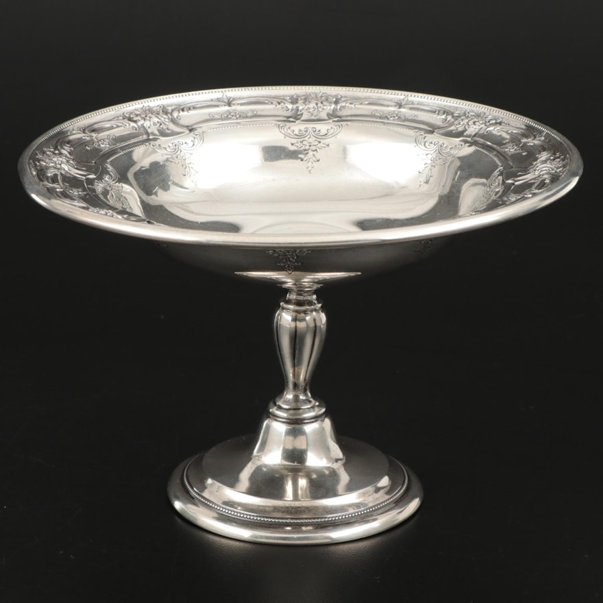 Towle Repoussé Sterling Silver Compote, Mid-20th Century