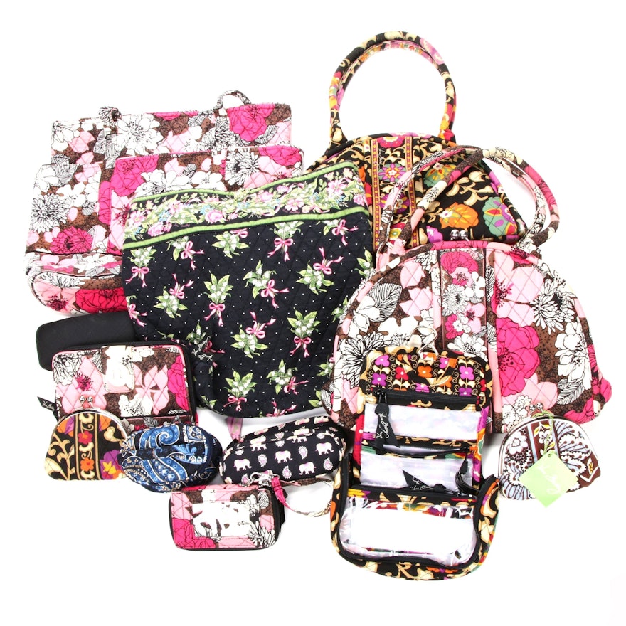 Vera Bradley Quilted Textile Handbags and Accessories in Various Patterns