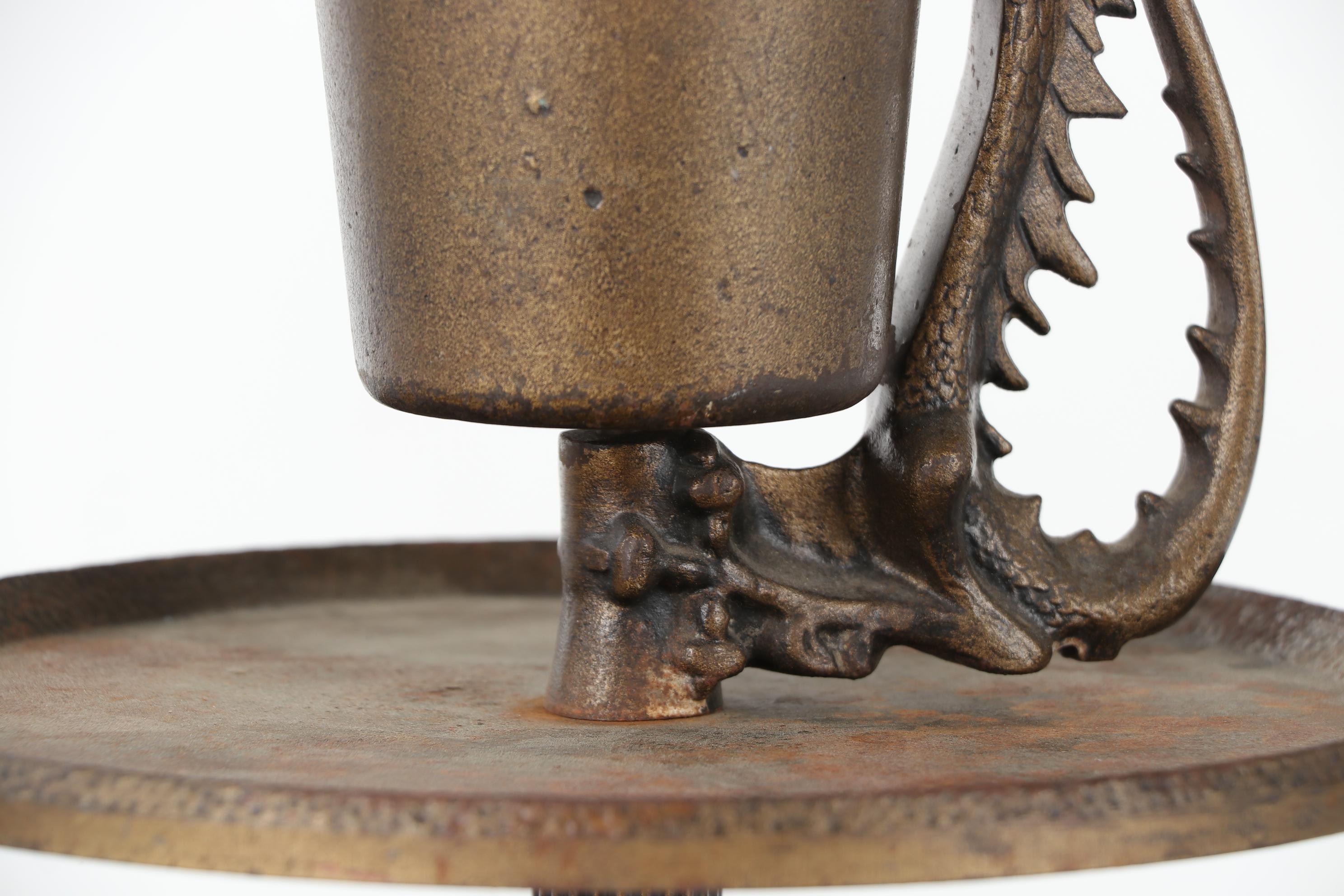 Scroll Art Mfg. Co. Cast Iron Dragon Smoking Stand, circa 1920