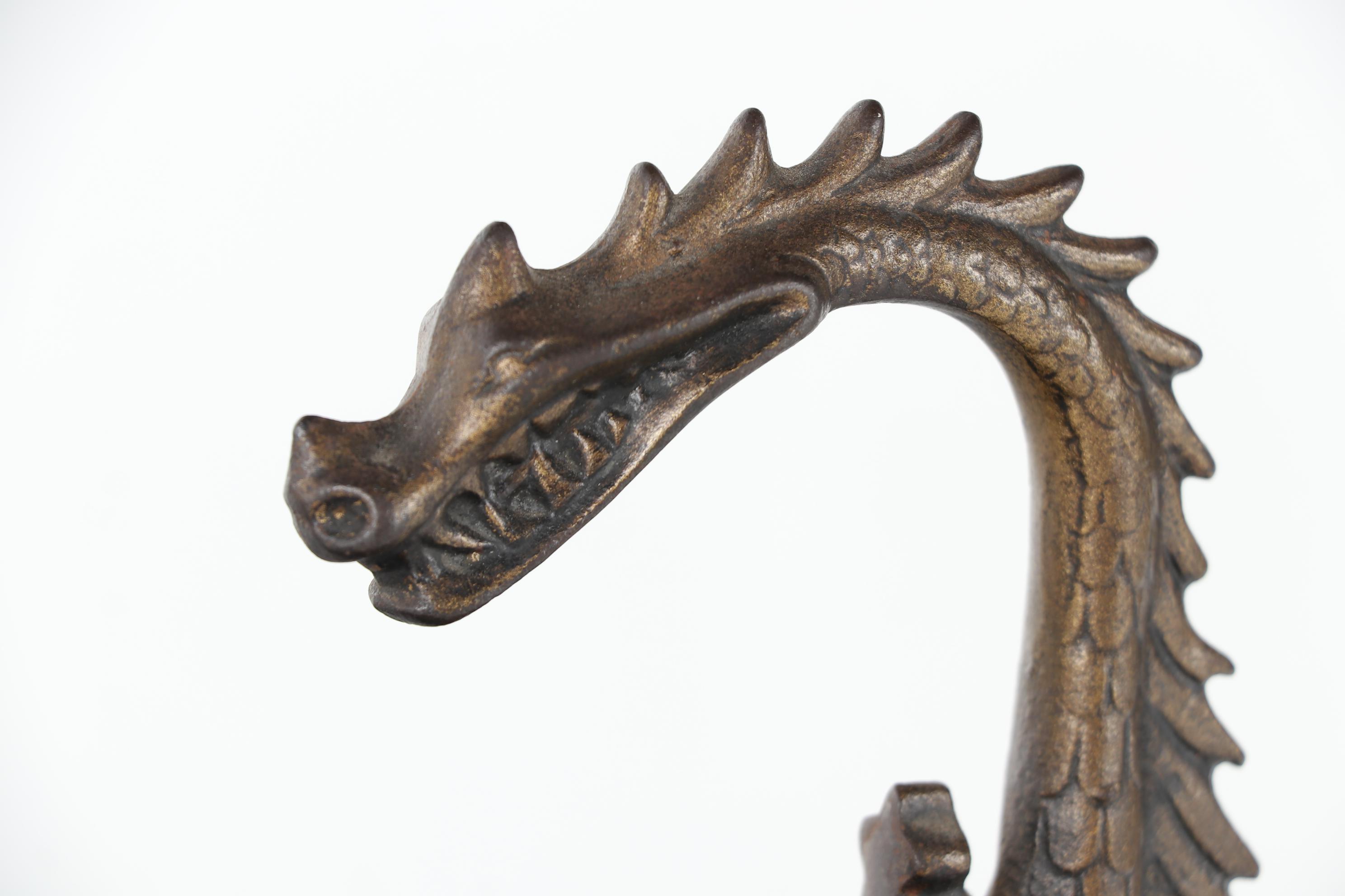 Scroll Art Mfg. Co. Cast Iron Dragon Smoking Stand, circa 1920