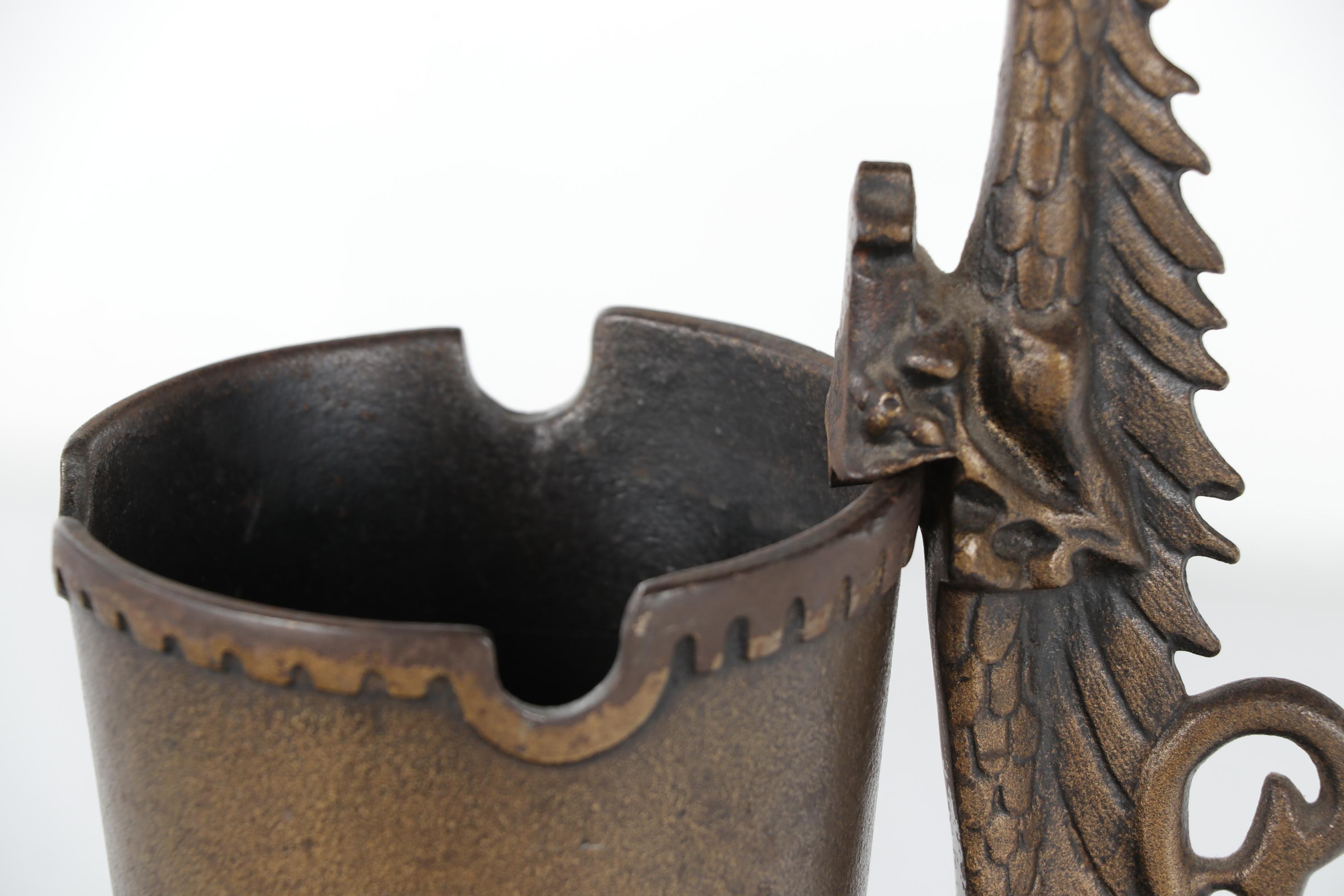 Scroll Art Mfg. Co. Cast Iron Dragon Smoking Stand, circa 1920