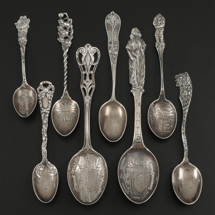 American Sterling Silver Souvenir and Demitasse Spoons