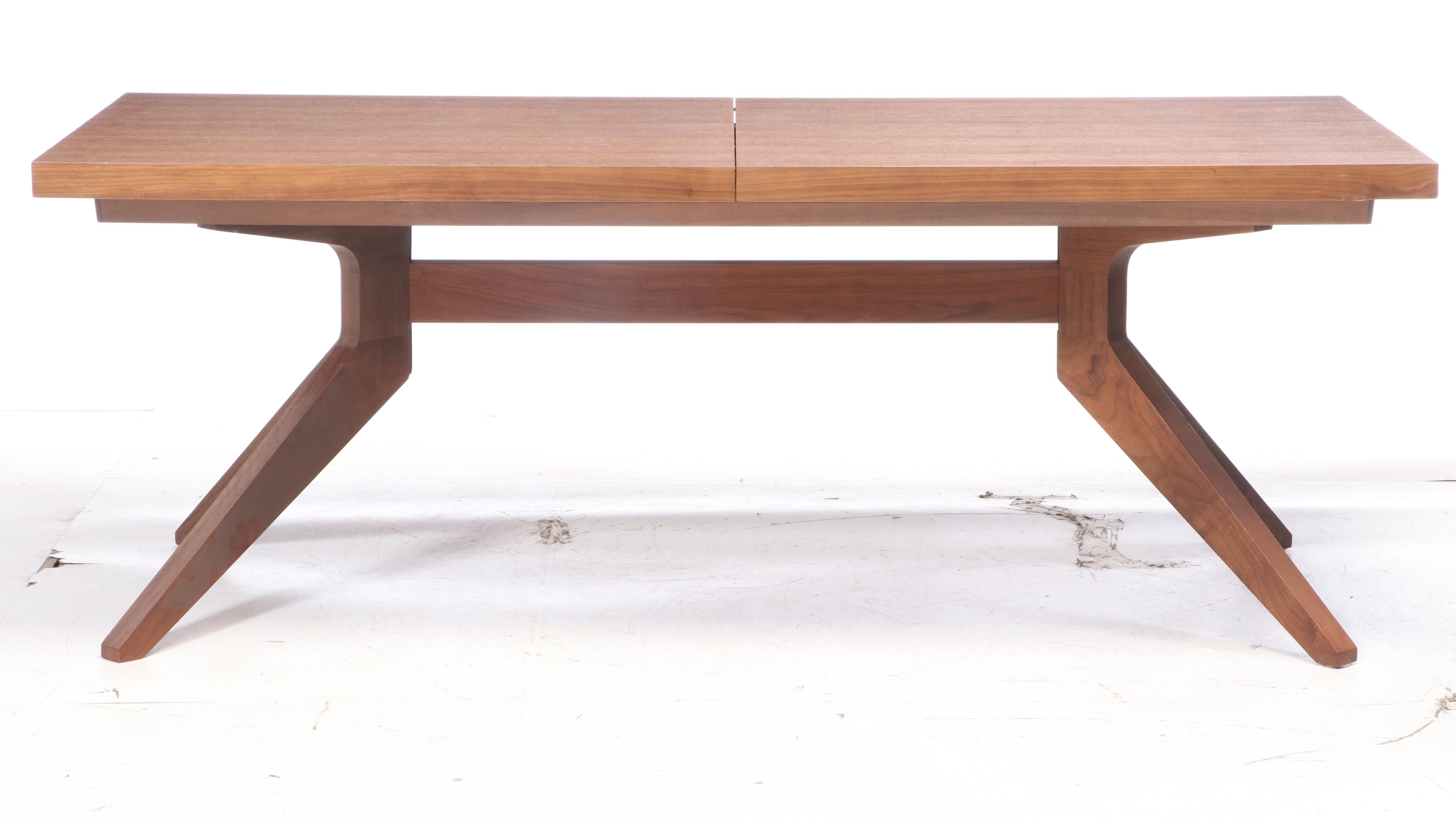 Matthew Hilton for Case Modernist Style Walnut "Cross Extension" Dining Table