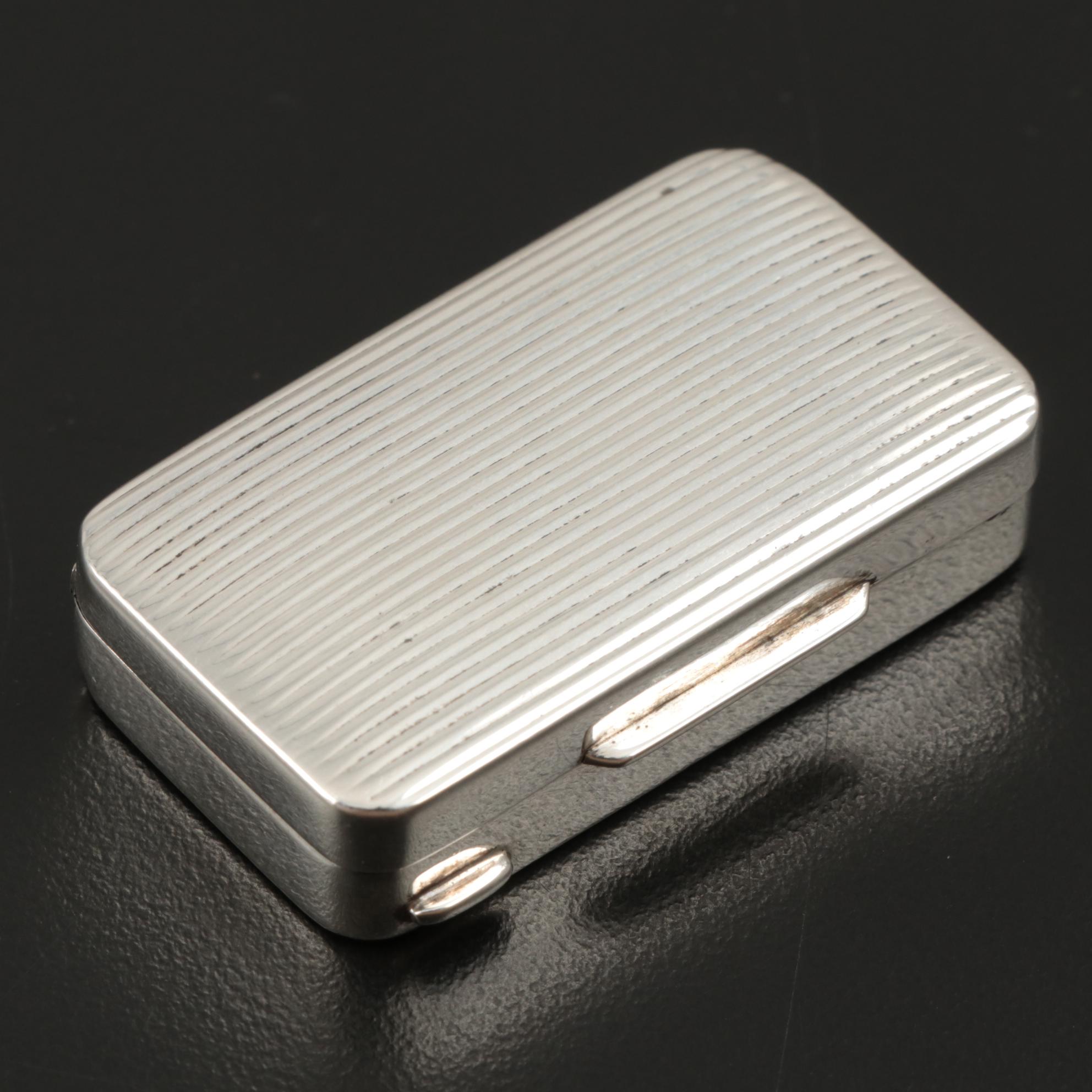 Tiffany & Co. Italian Sterling Silver Pill Box