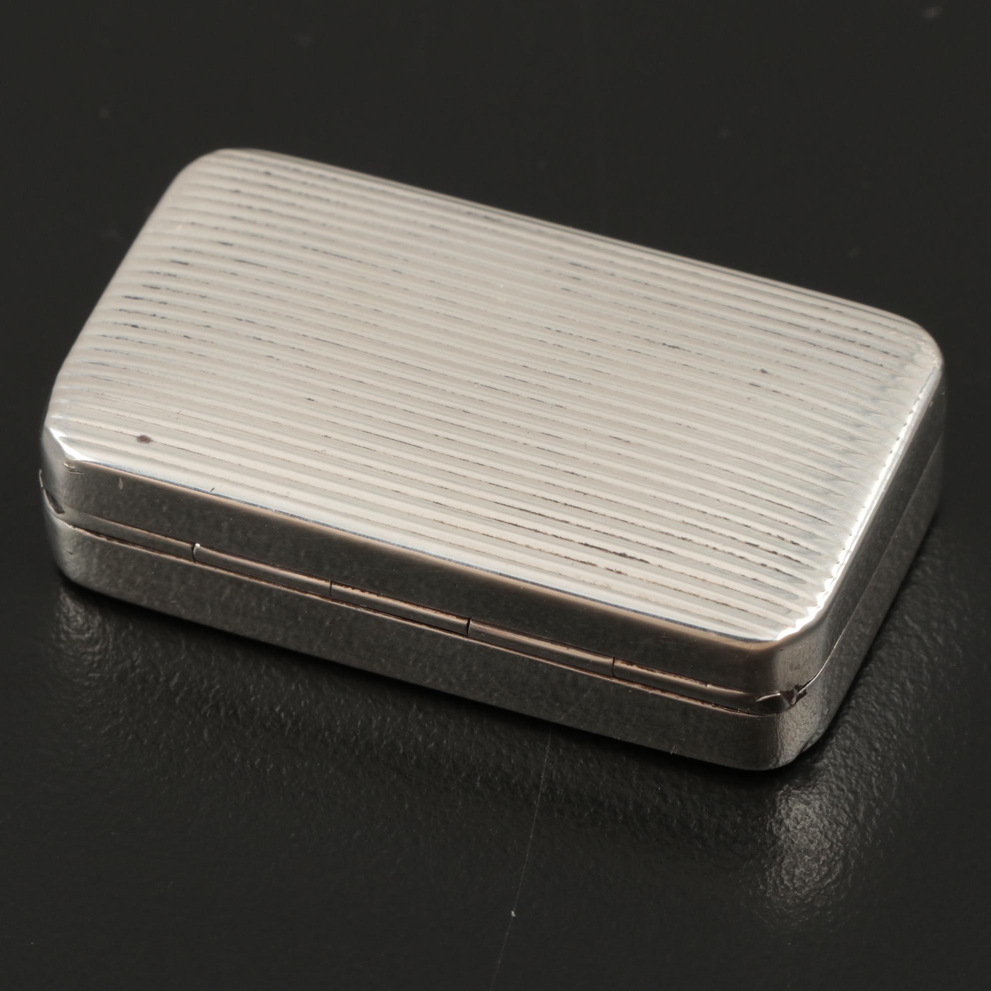 Tiffany & Co. Italian Sterling Silver Pill Box