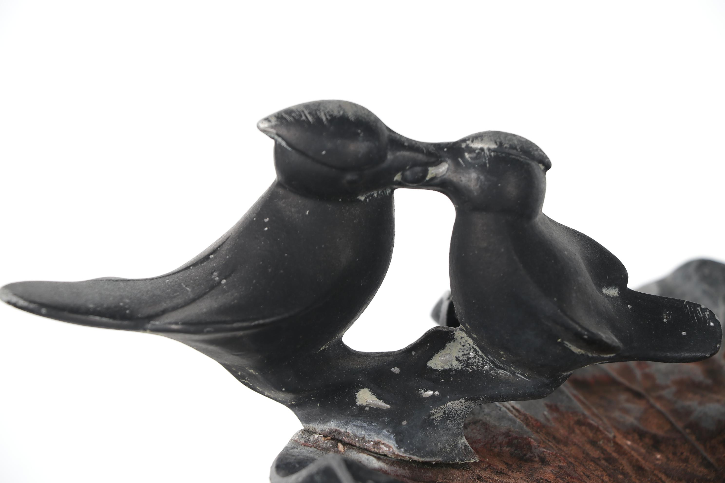 Virginia Metalcrafters Cast Metal Lotus Leaf  Birdbath