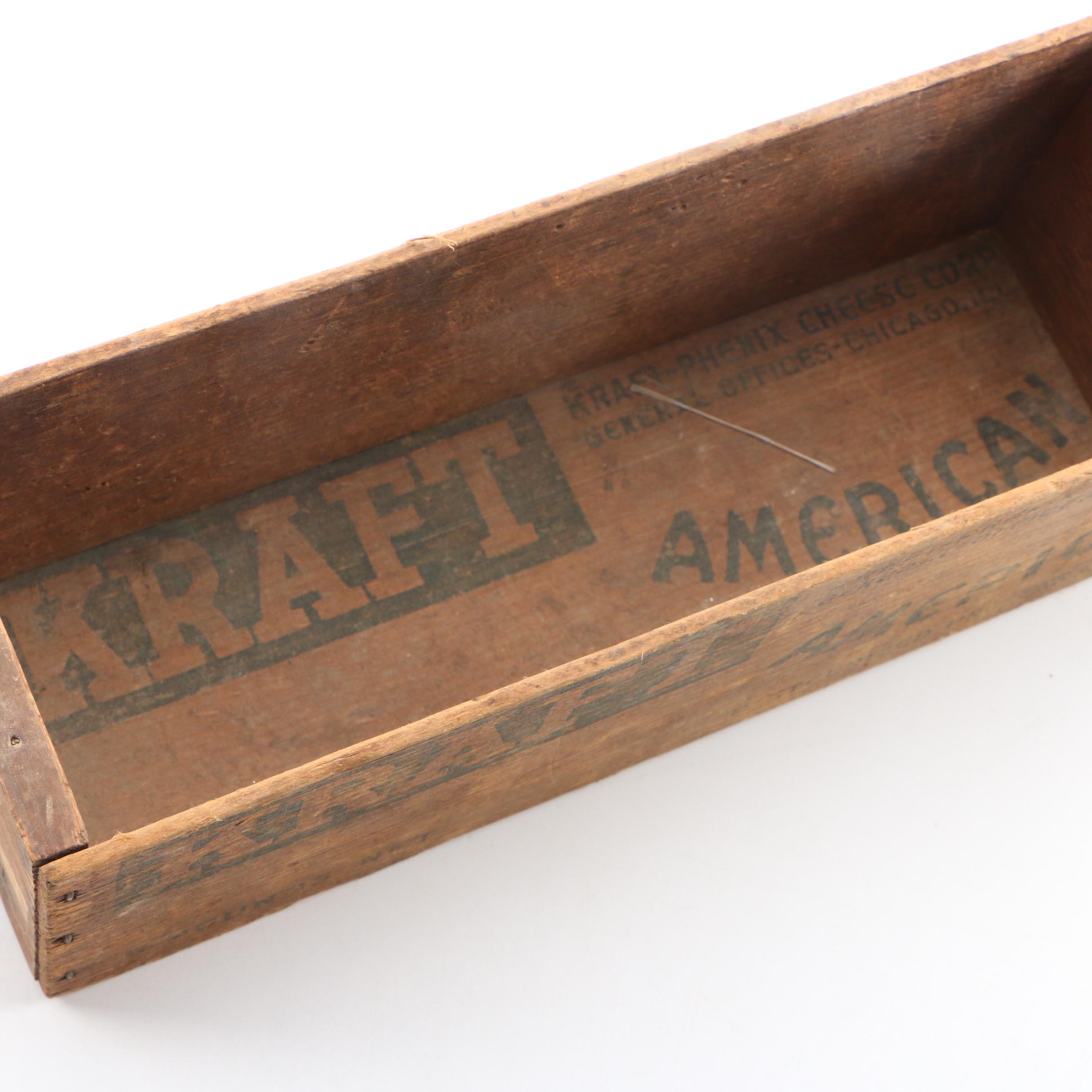 Remington Wooden Ammunition Boxes and Evans Dairy Crate