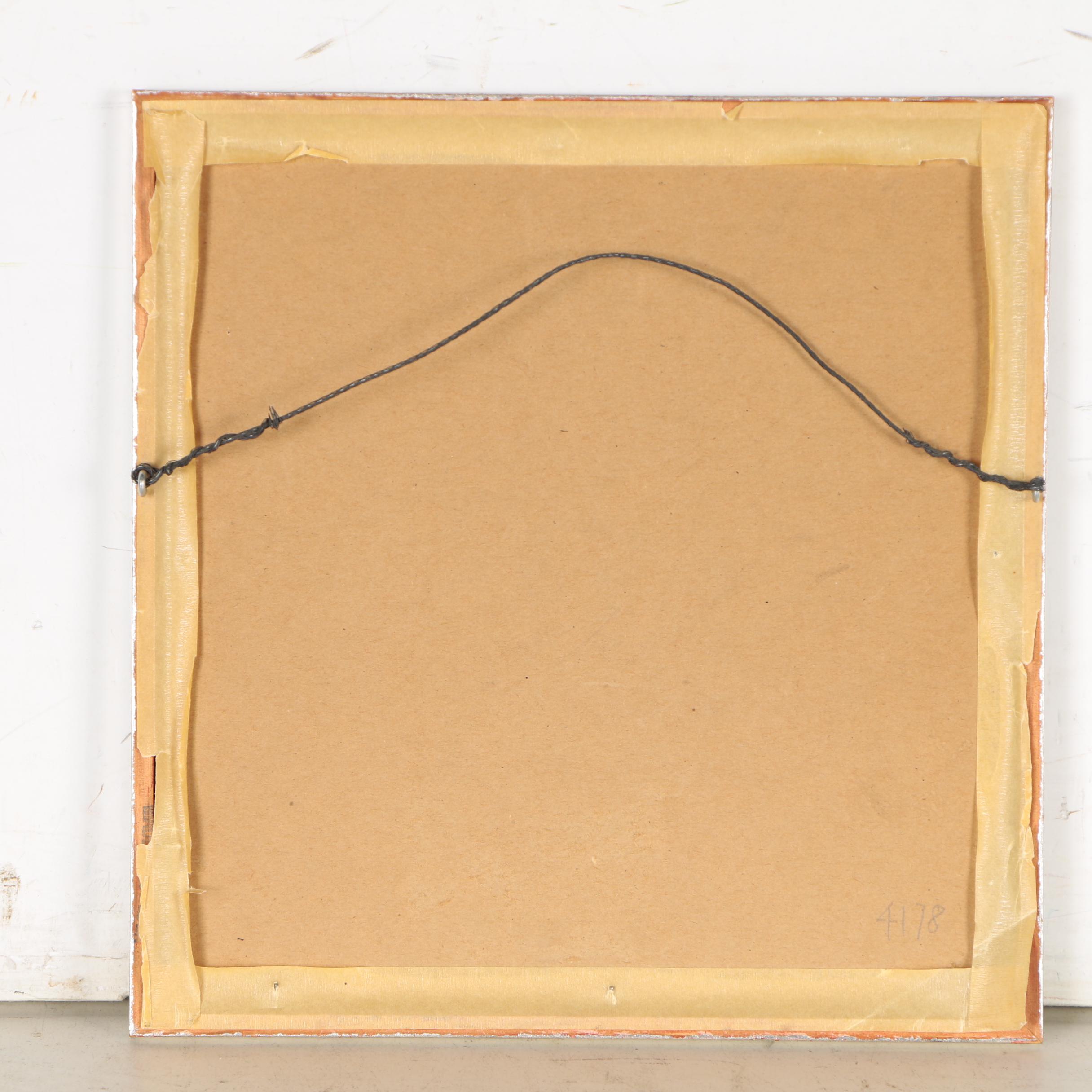 Tadashi Nakayama Woodblock Print of Horse with Number Five, 1970