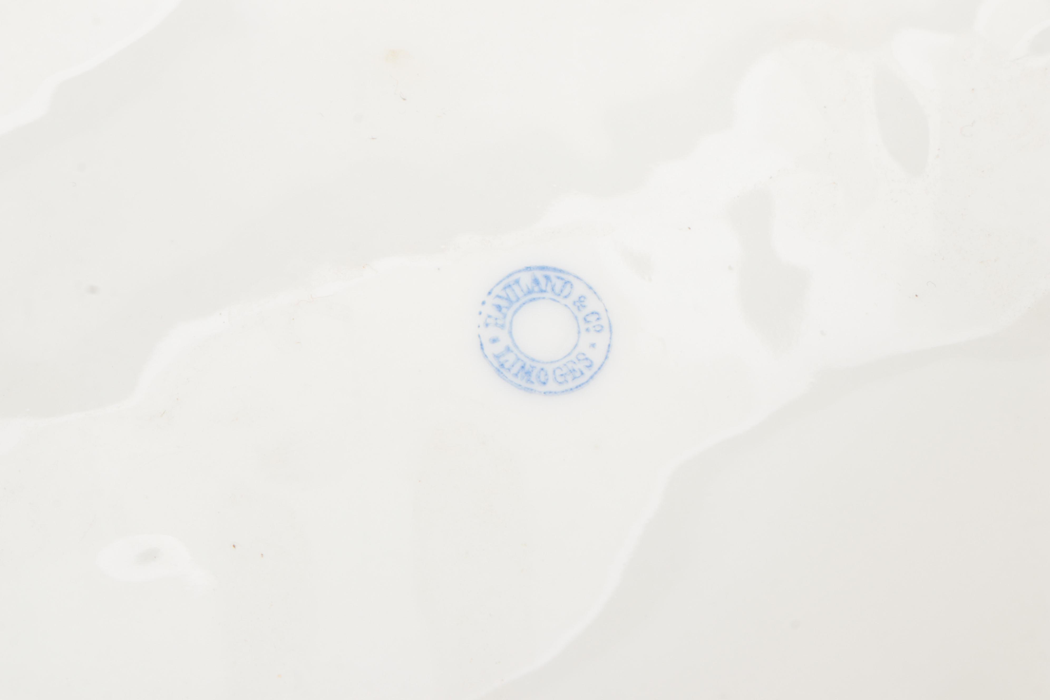 Limoges Gilt Porcelain Covered Dishes and Plates with Cleveland China  Platter