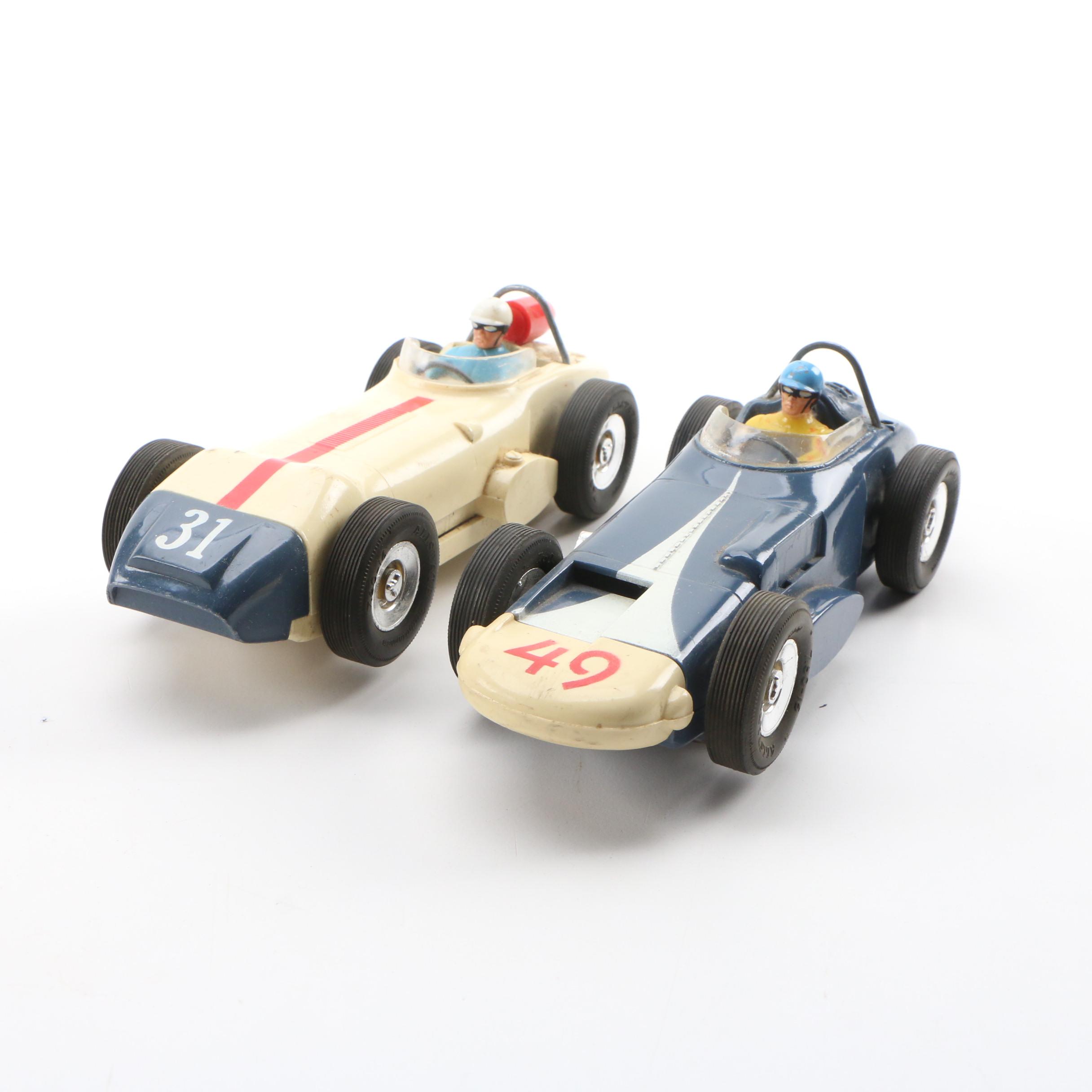 Marx Auto Racing Slot Cars with Track and Toy Transformer, 1960s