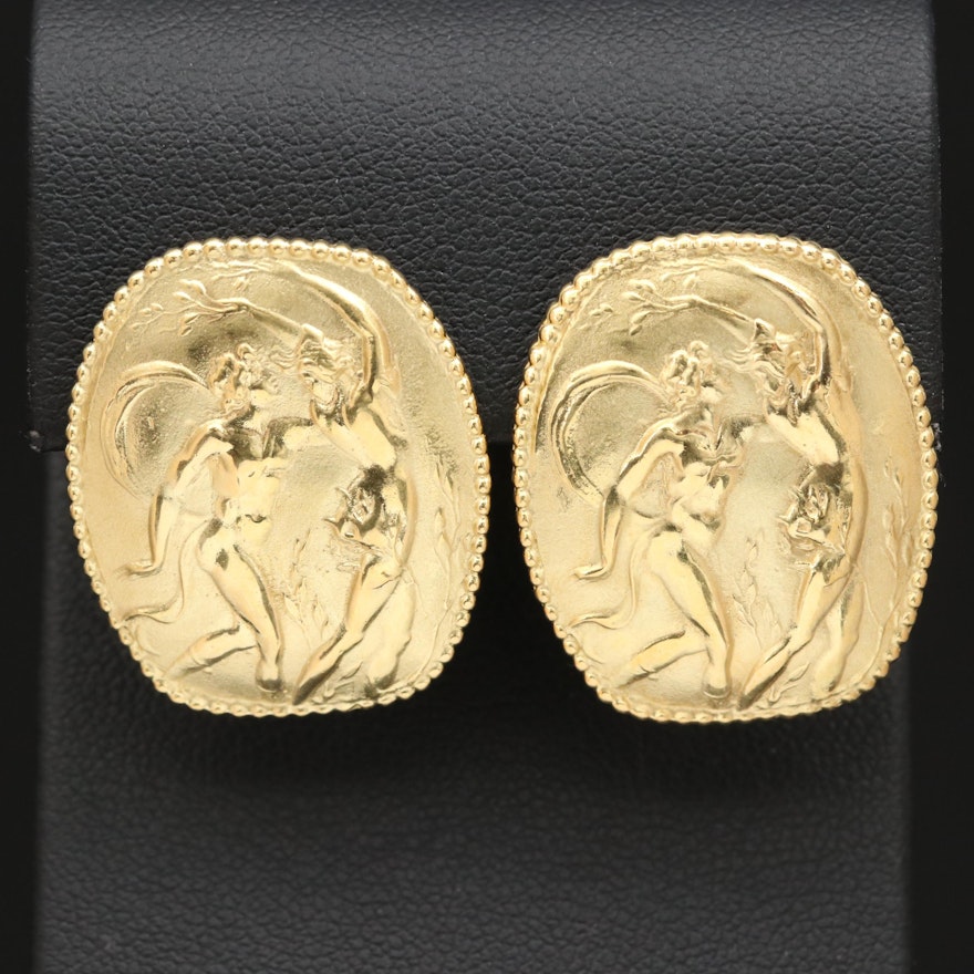 SeidenGang 18K Apollo and Daphne Button Earrings